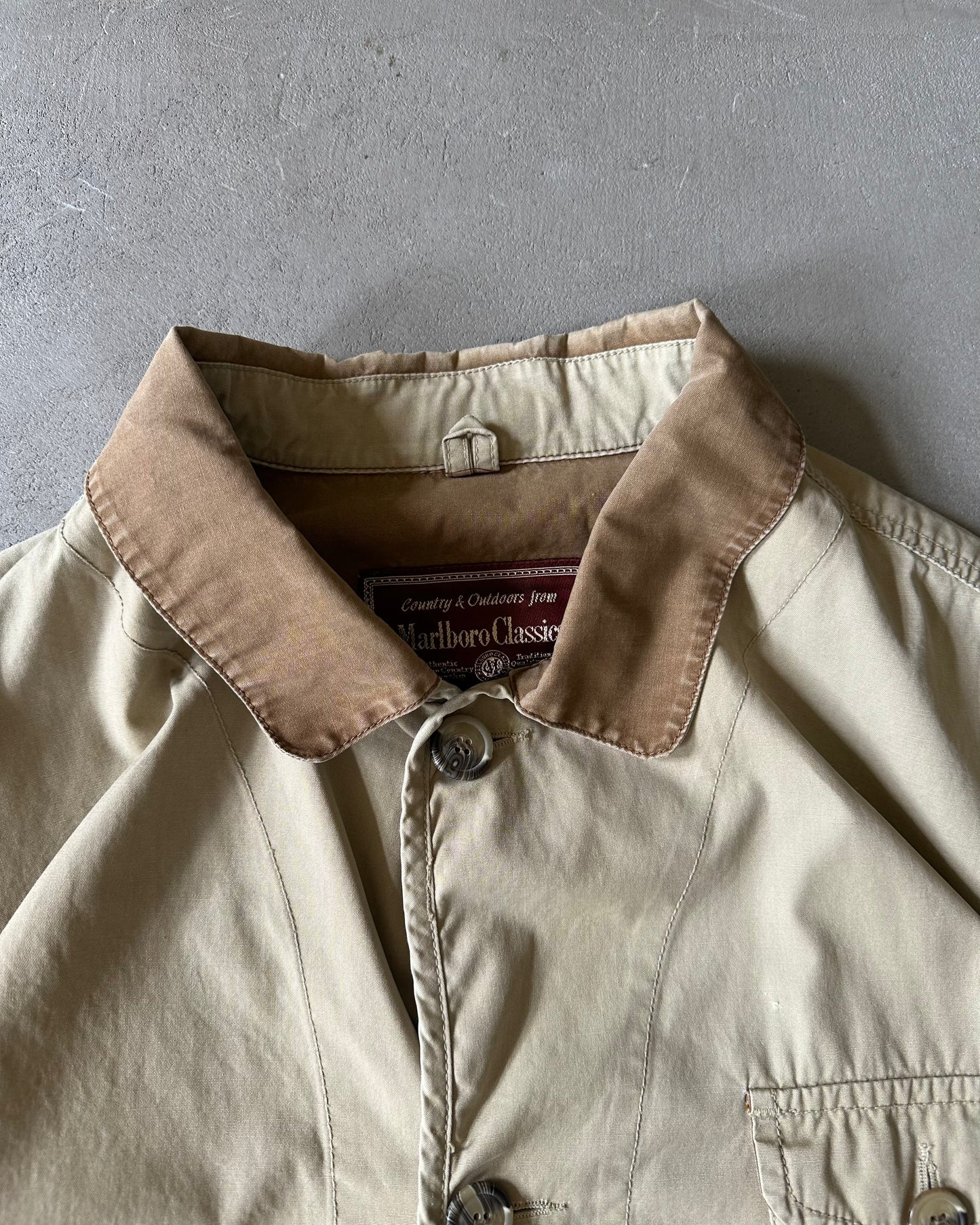 1990s - Tan Marlboro Classics Work Jacket - XL