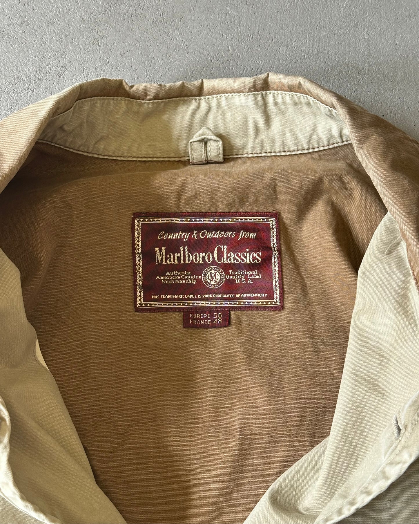 1990s - Tan Marlboro Classics Work Jacket - XL