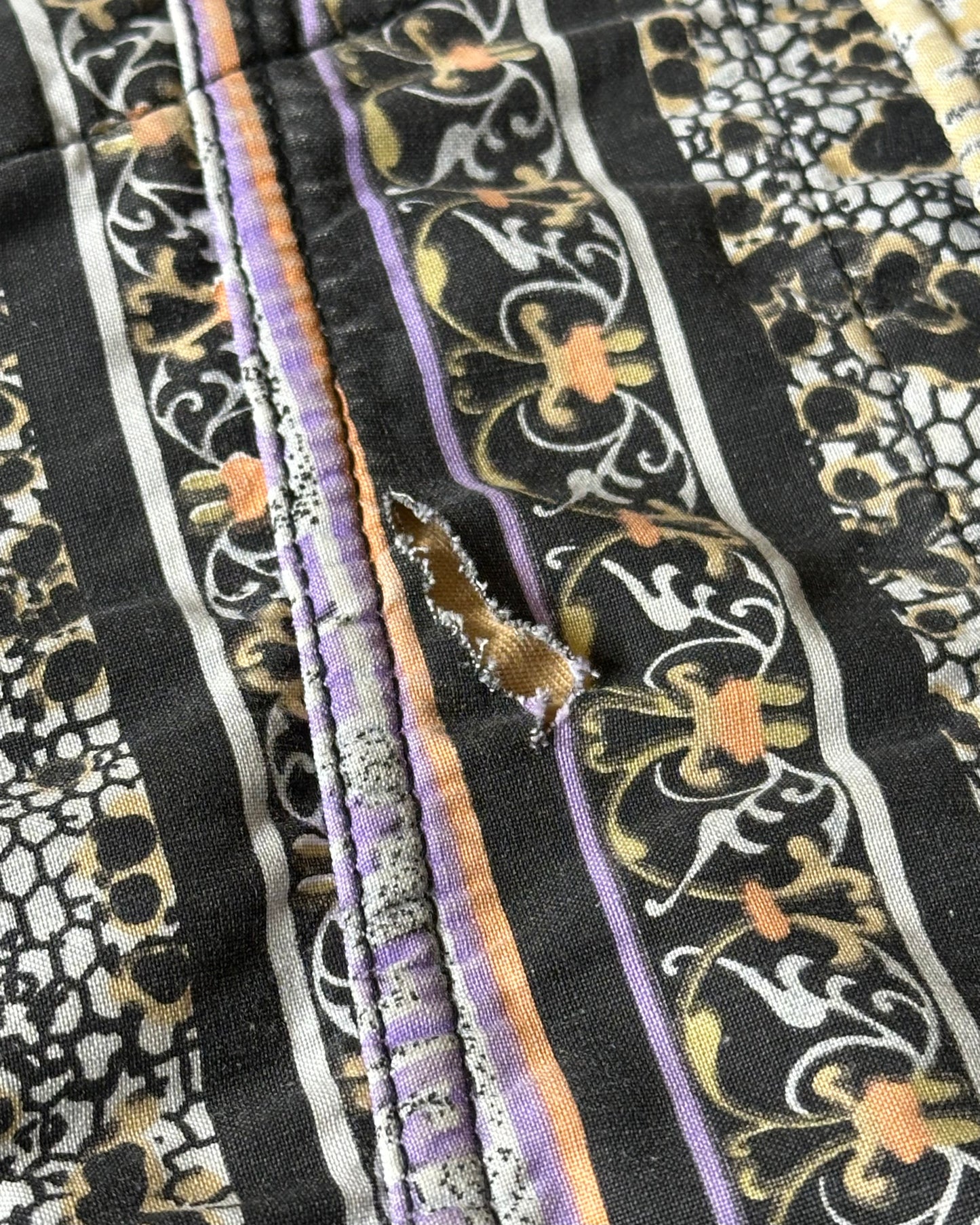 1980s - Black/Multi Royal Faks Trucker Jacket - (W)L