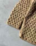1970s - Camel Losse Knit 3/4 Sleeves Wool Sweater - (W)S