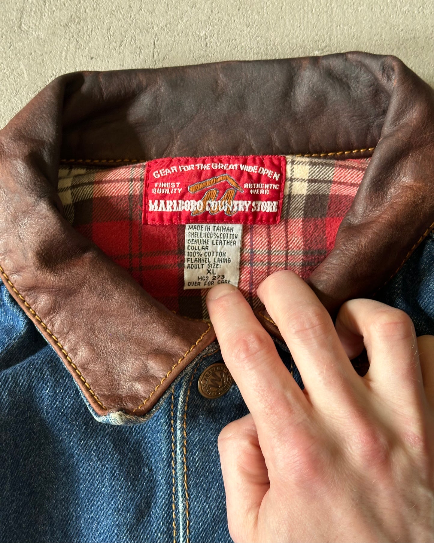 1990s - Marlboro Denim Jacket - XL
