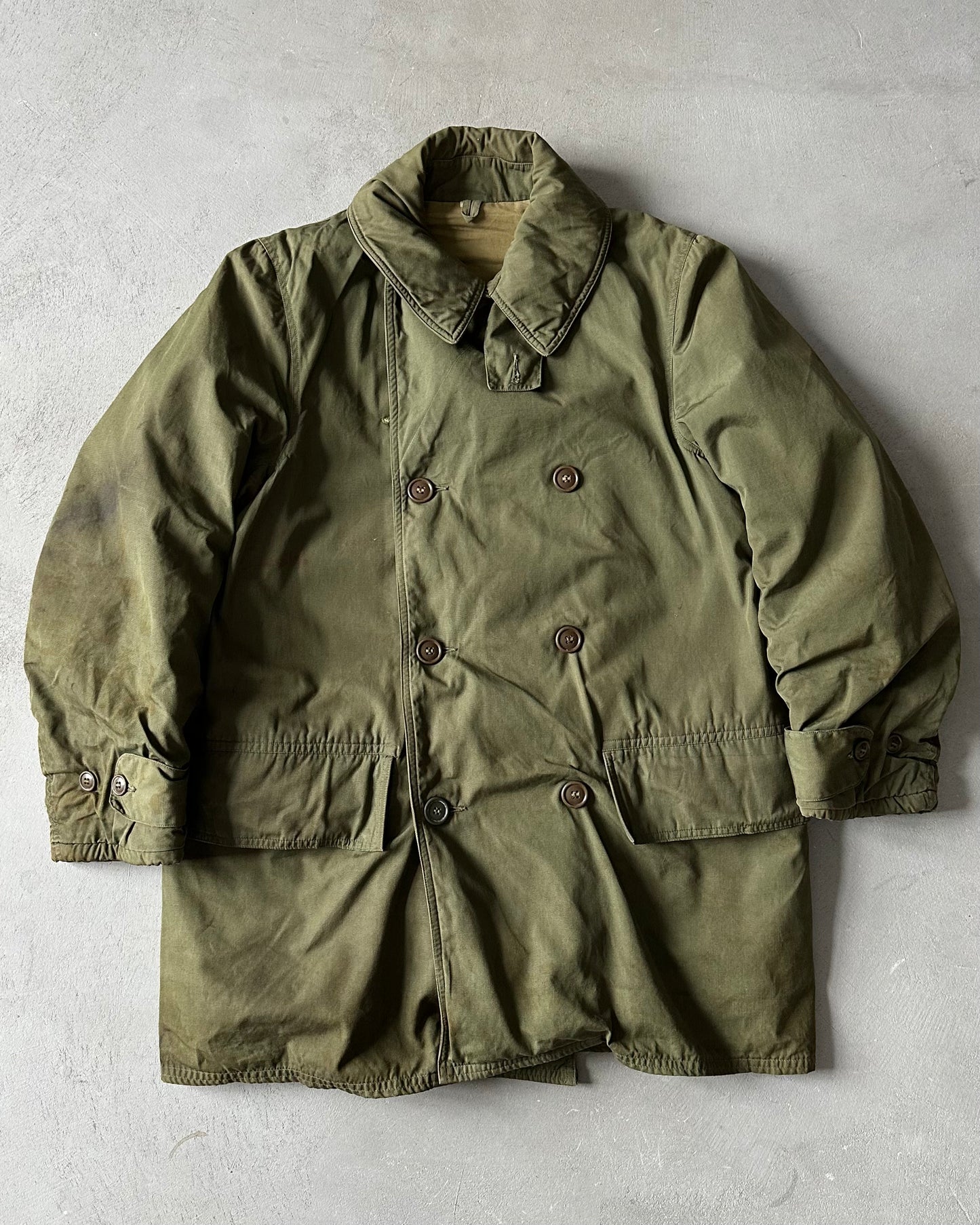 1940s - Green Jeep Military M-43 Mackinaw Jacket - S