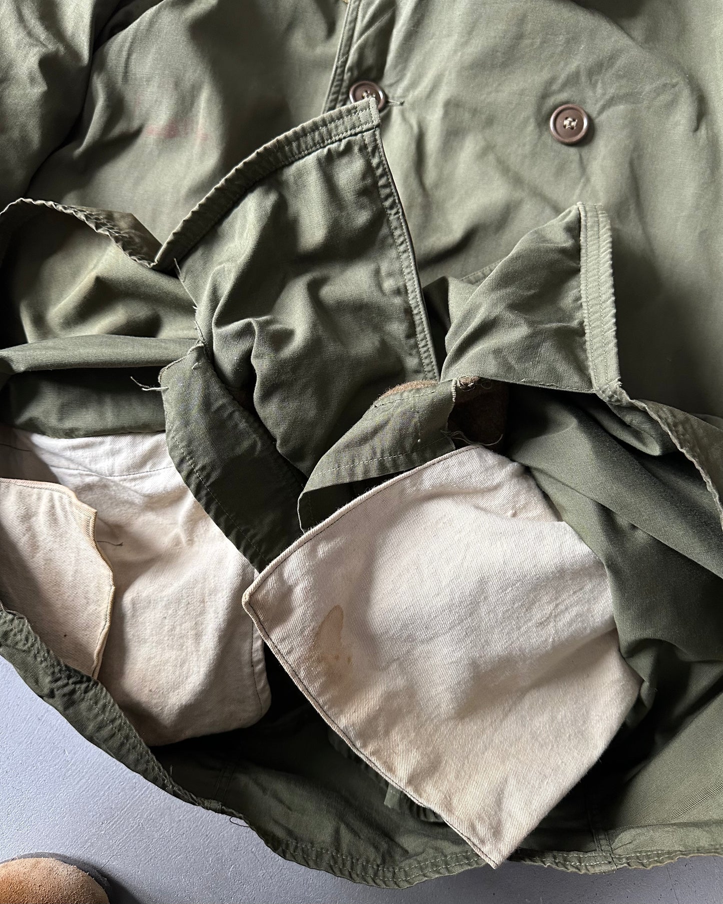 1940s - Green Jeep Military M-43 Mackinaw Jacket - S