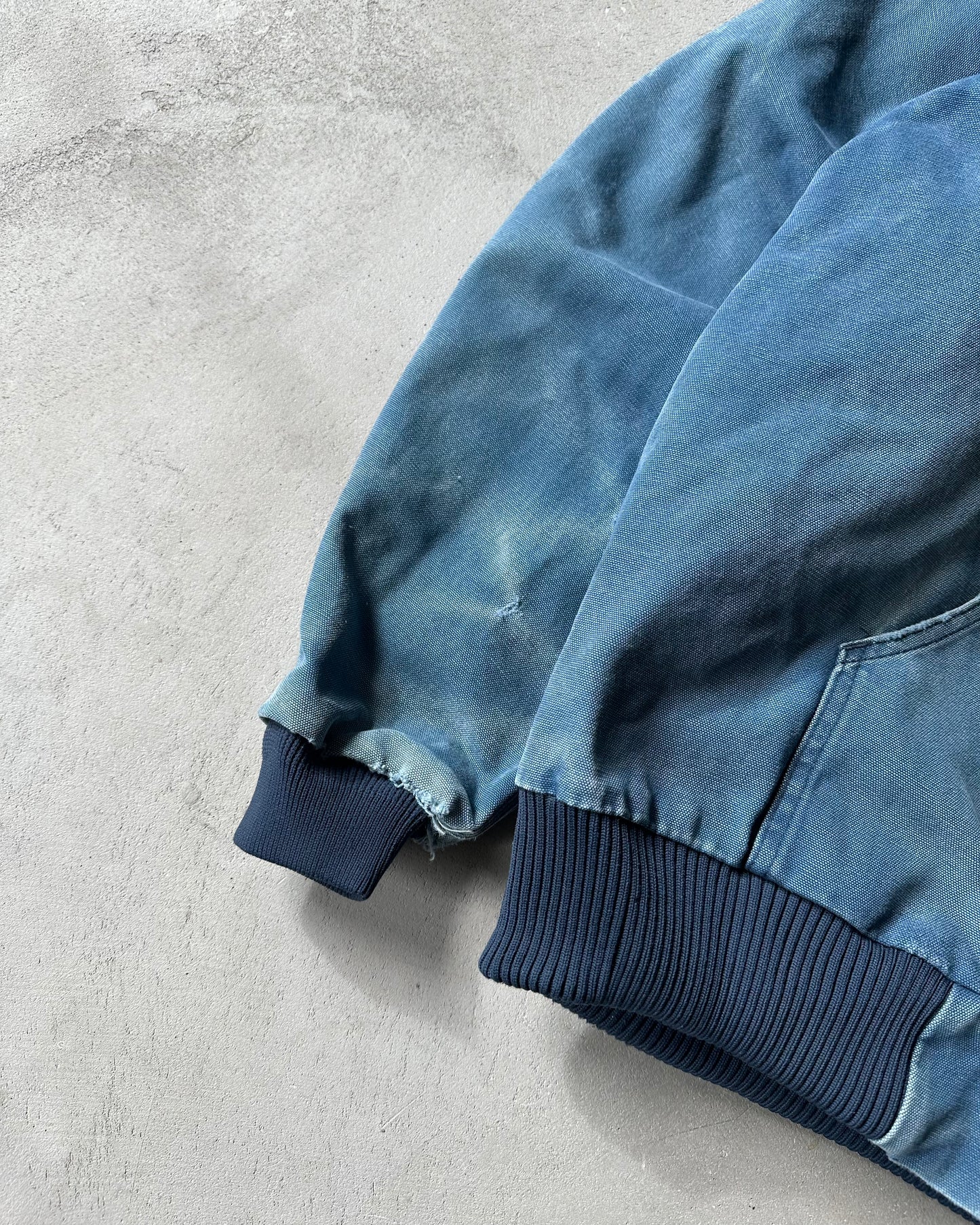 2000s - Distressed Blue Carhartt Jelly Fish Hooded Jacket - L/XL