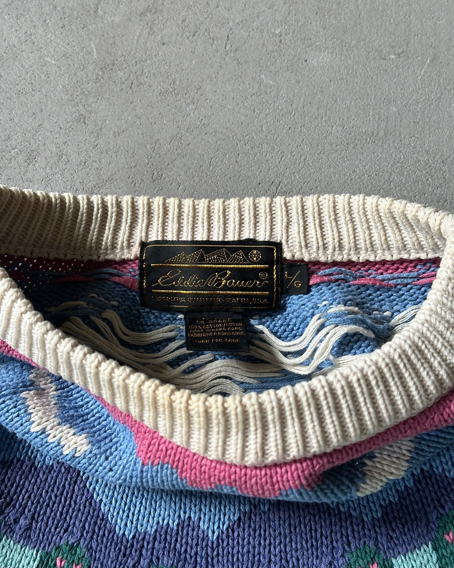 1990s - Cream Eddie Bauer Goose Sweater - (W)M/L