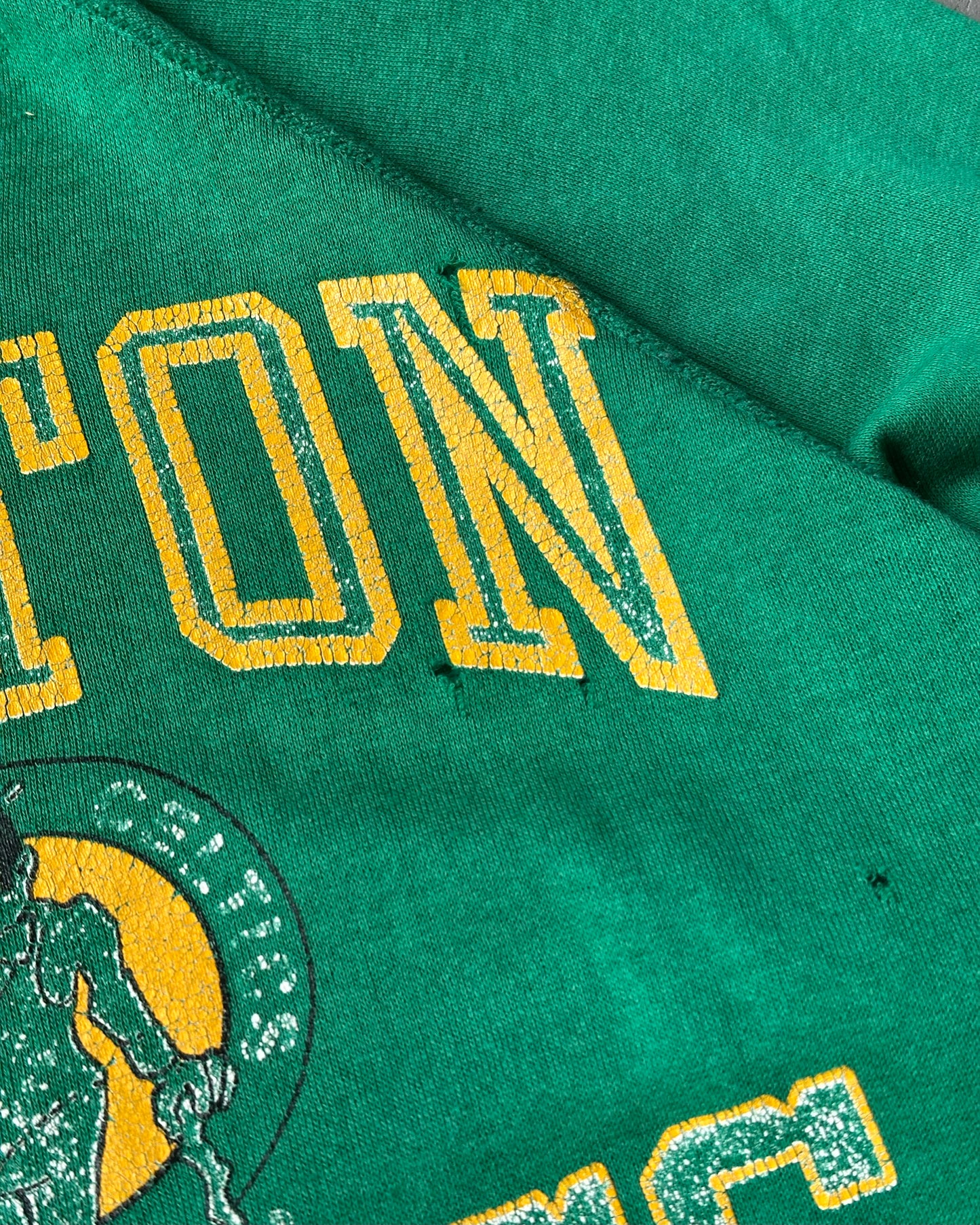 1980s - Distressed Green Celtics Crewneck - M