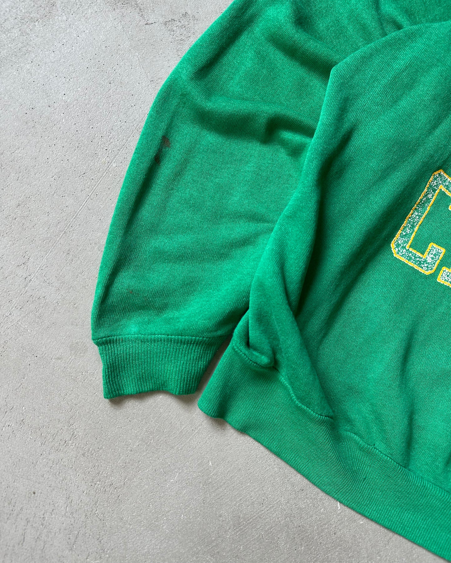 1980s - Distressed Green Celtics Crewneck - M