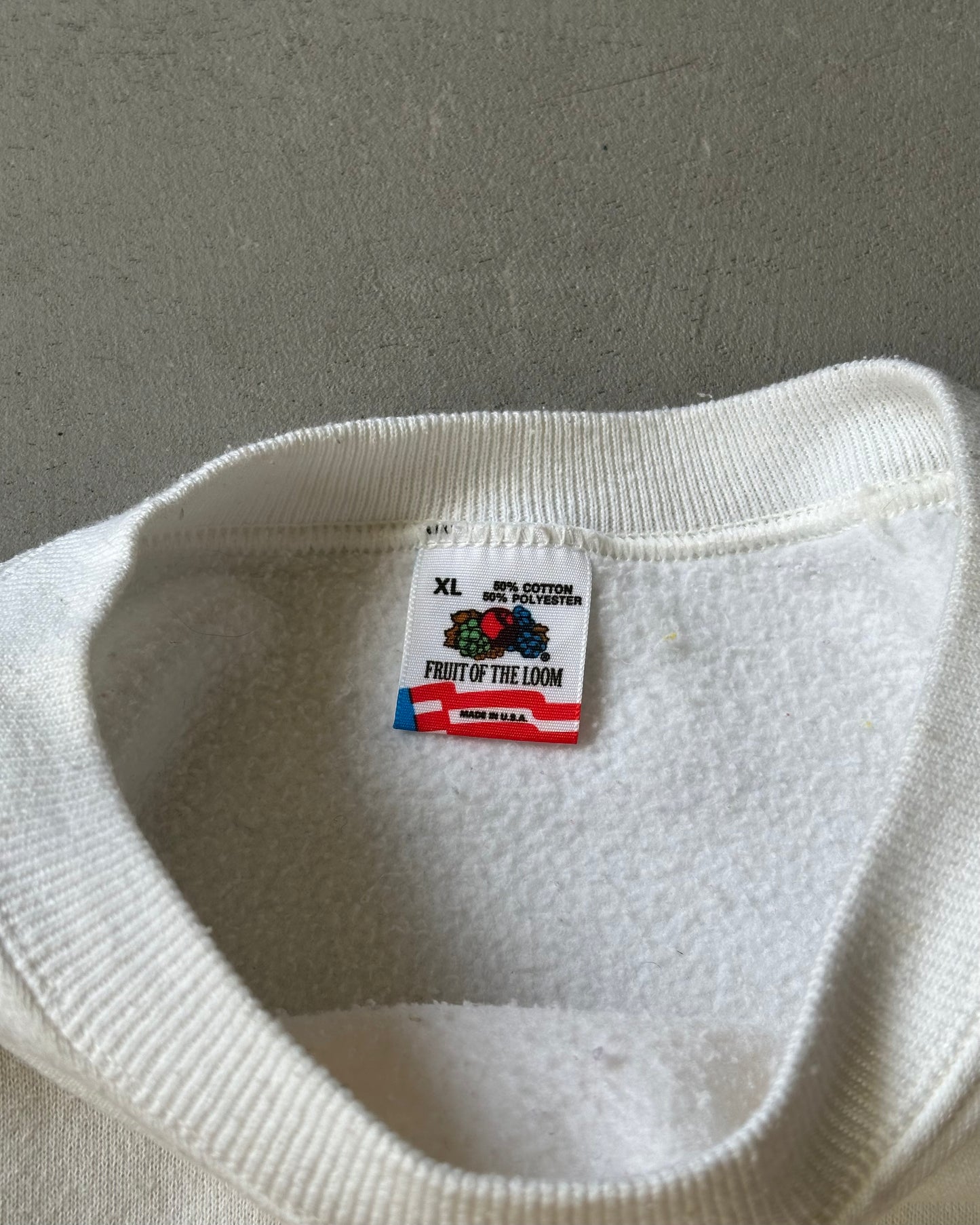 1990s - White LV Bootleg Crewneck - L