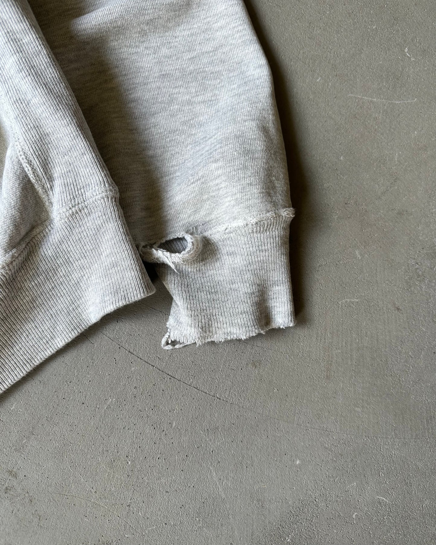 1990s - Distressed Grey Union Crewneck - M