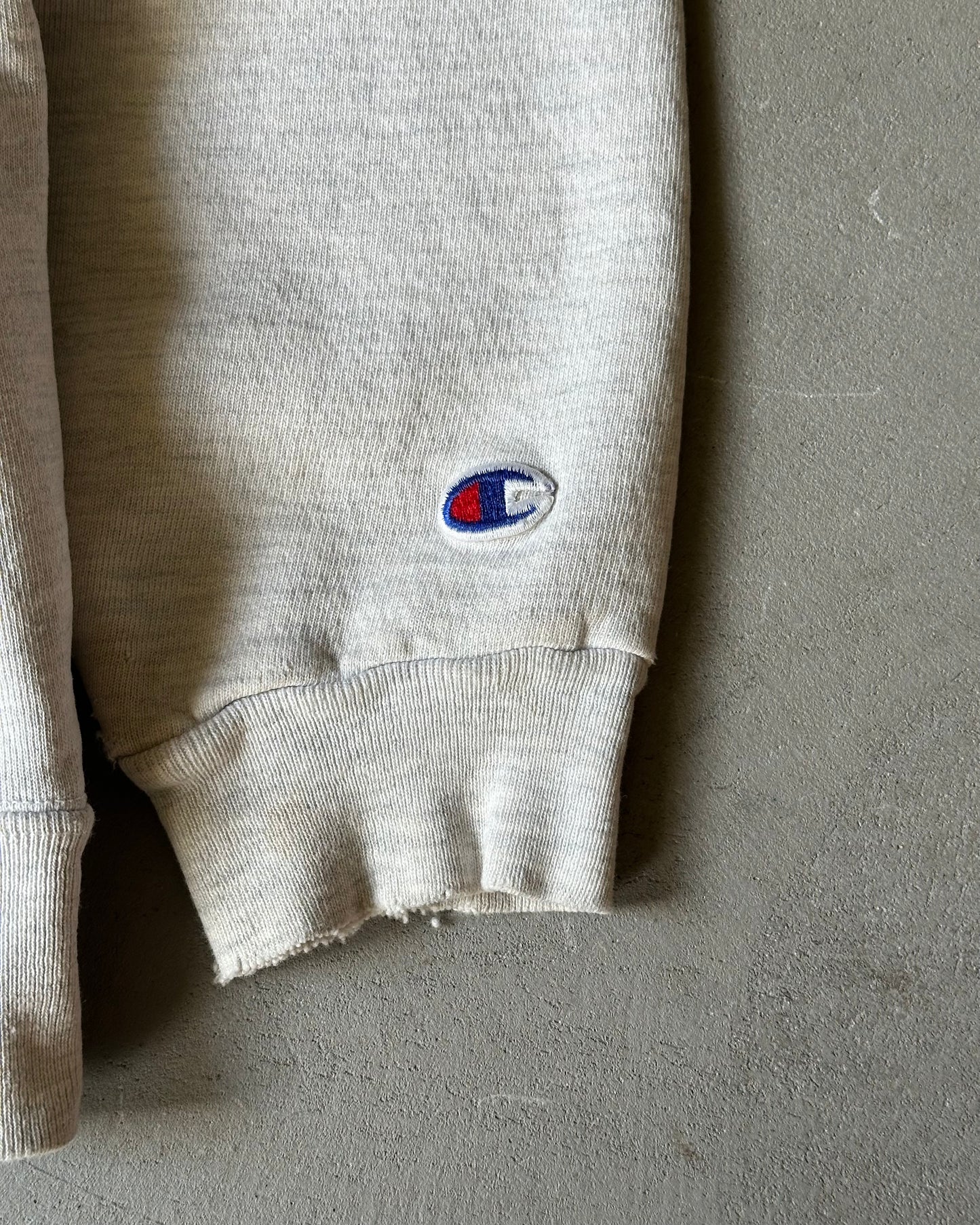 1990s - Distressed Ash Grey River Falls Champion Crewneck - L/XL