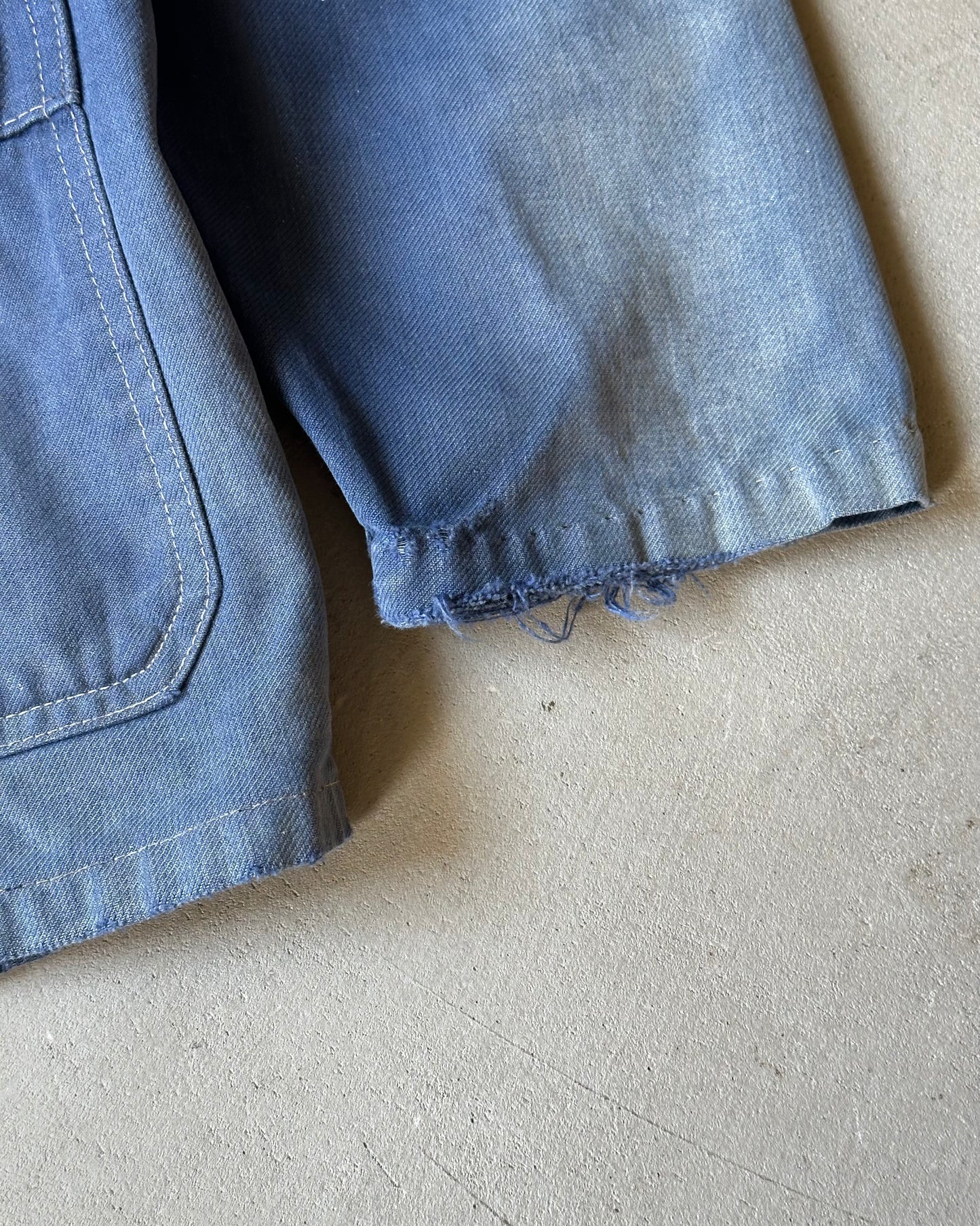 1960s - Distressed Blue Euro Chore - M/L