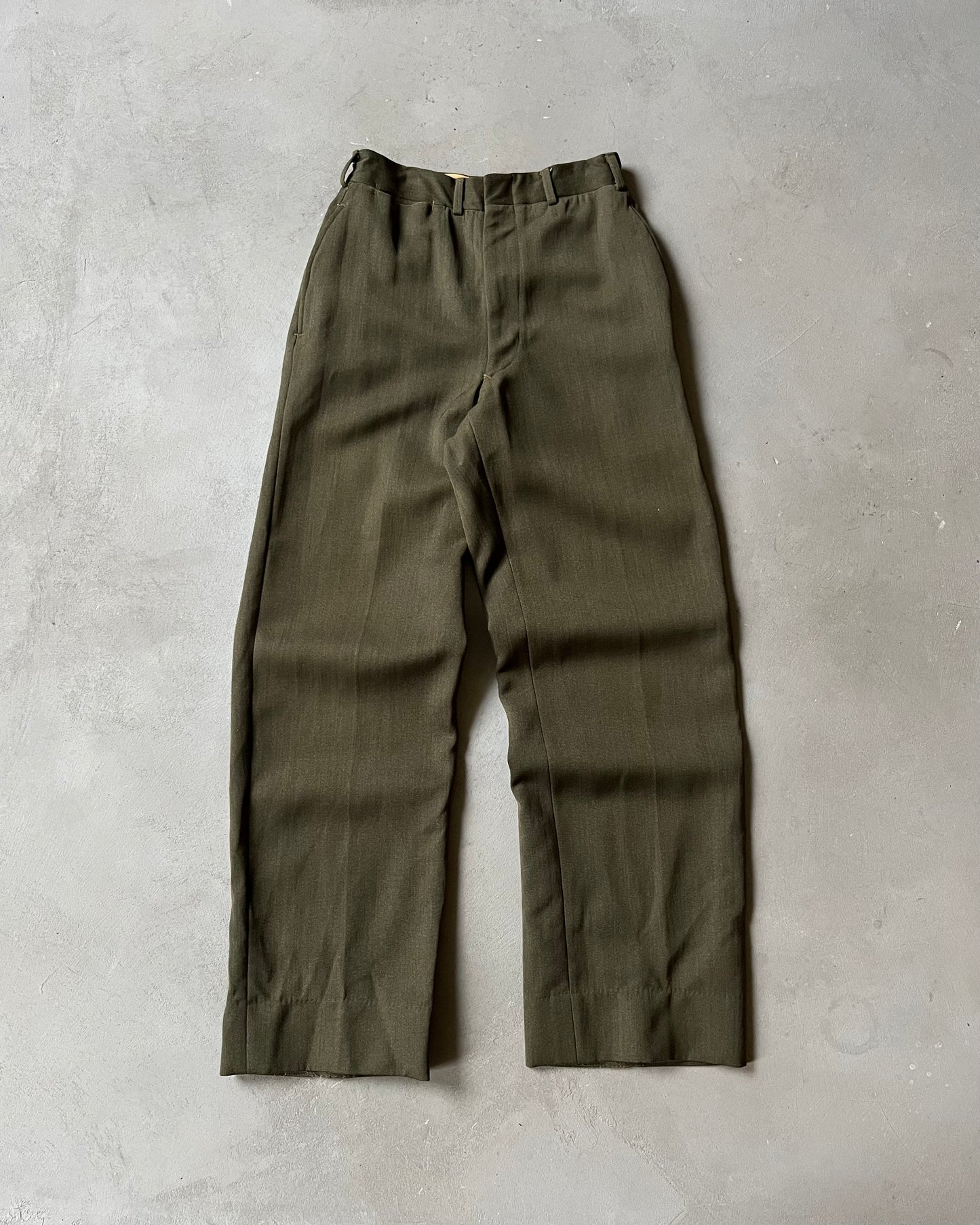 1950s - Green Military Trousers - 27x31