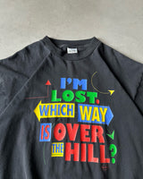 1990s - Black Over The Hill T-Shirt - L/XL