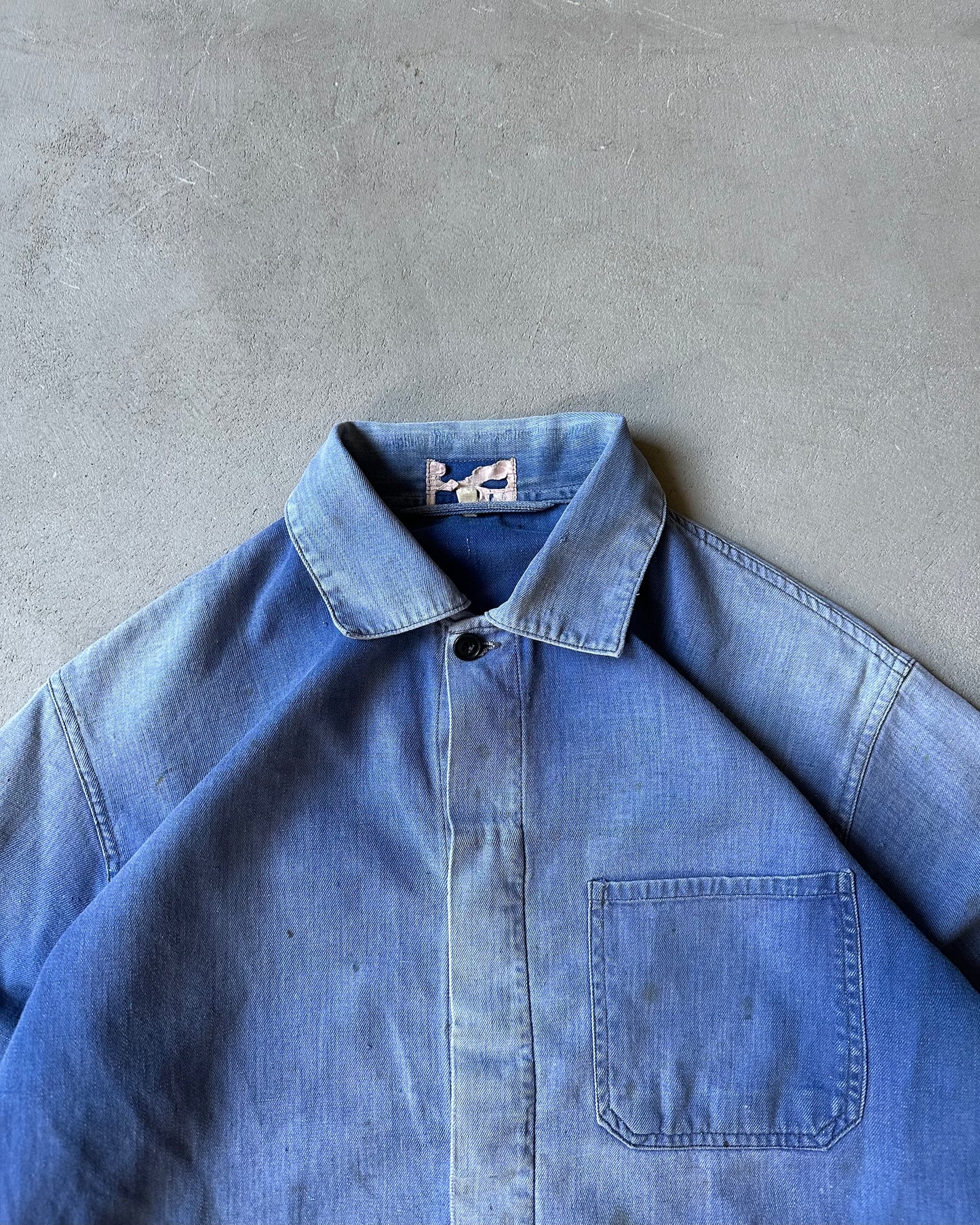 1970s - Distressed Blue Euro Chore - XS/S