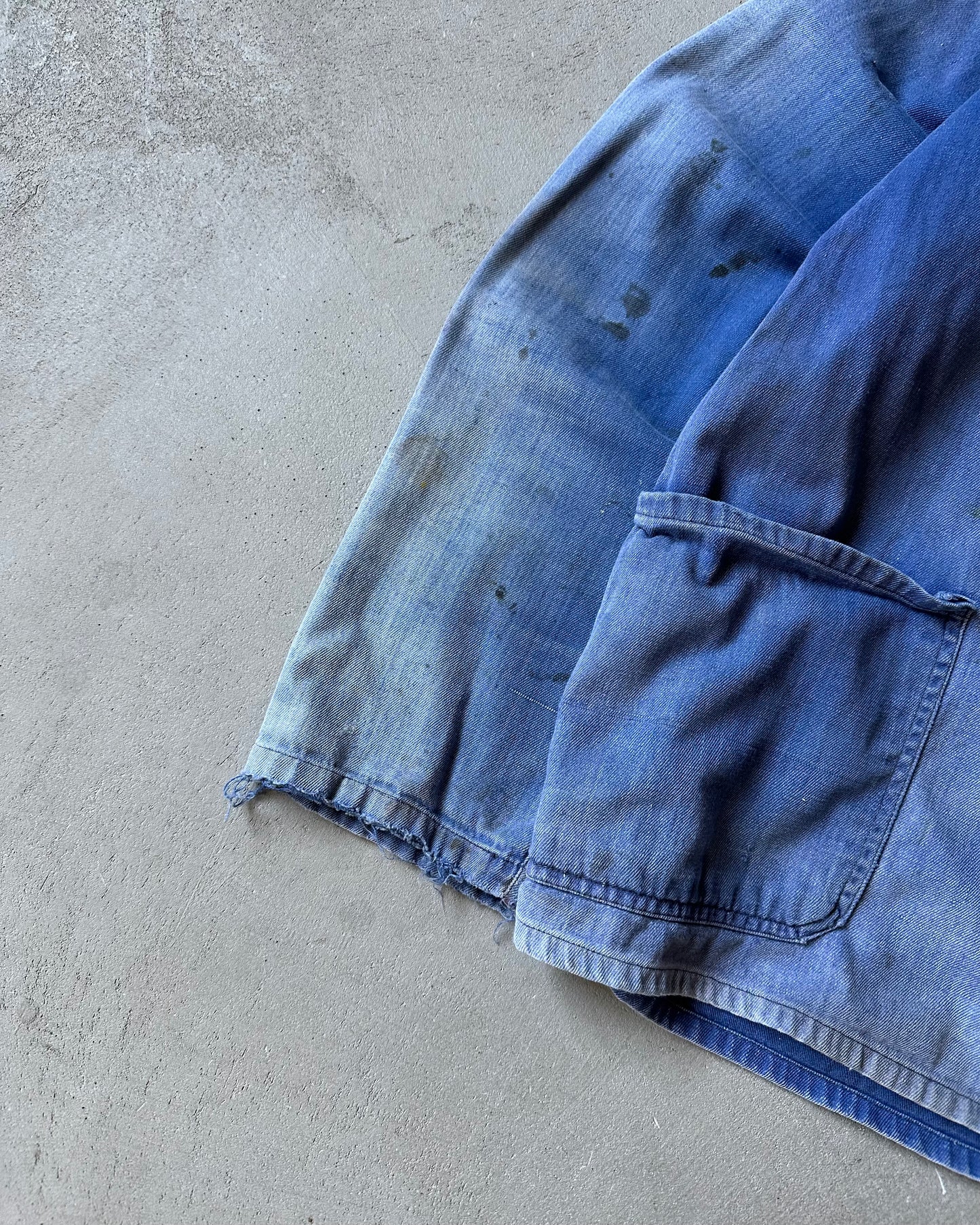 1970s - Distressed Blue Euro Chore - XS/S