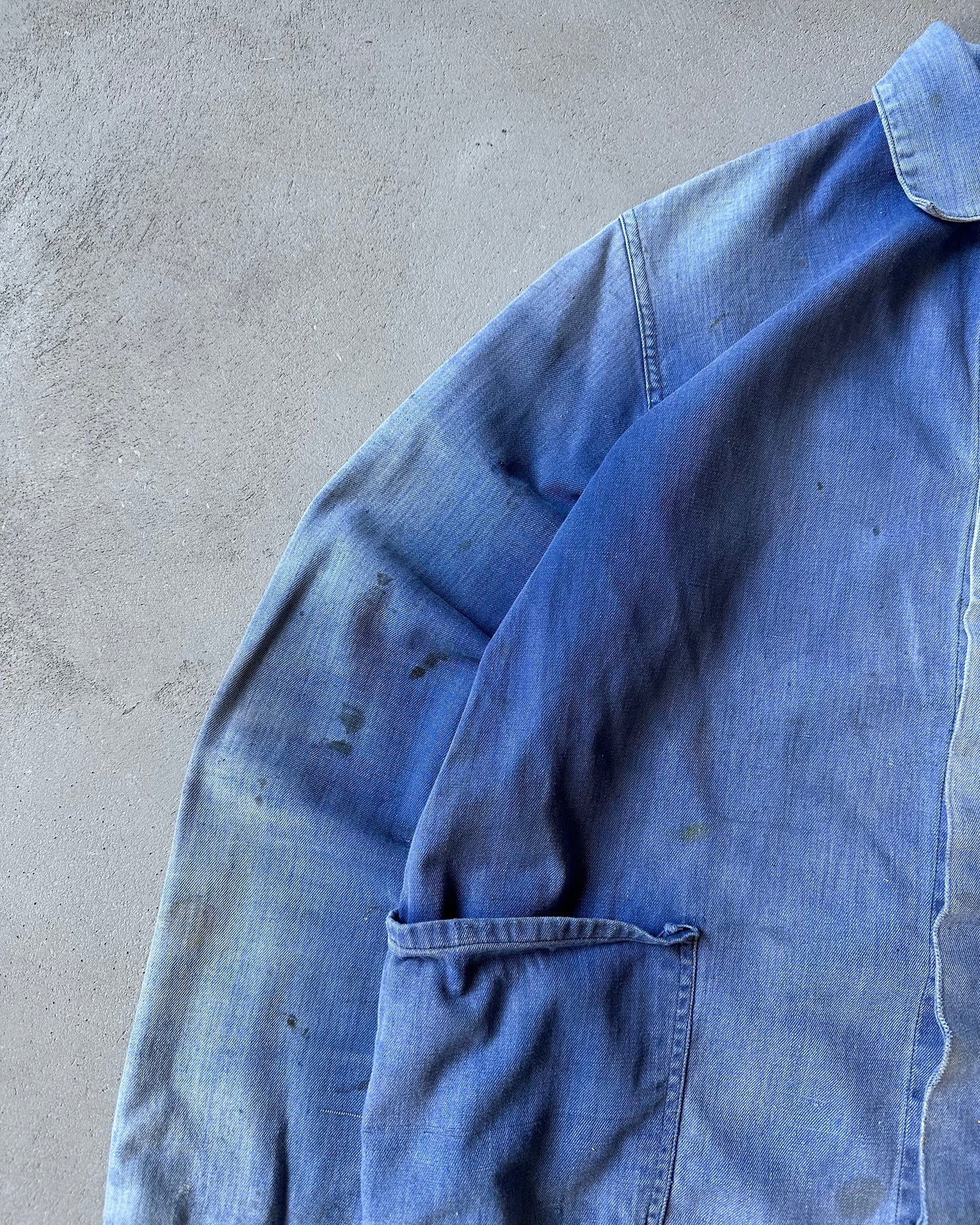 1970s - Distressed Blue Euro Chore - XS/S