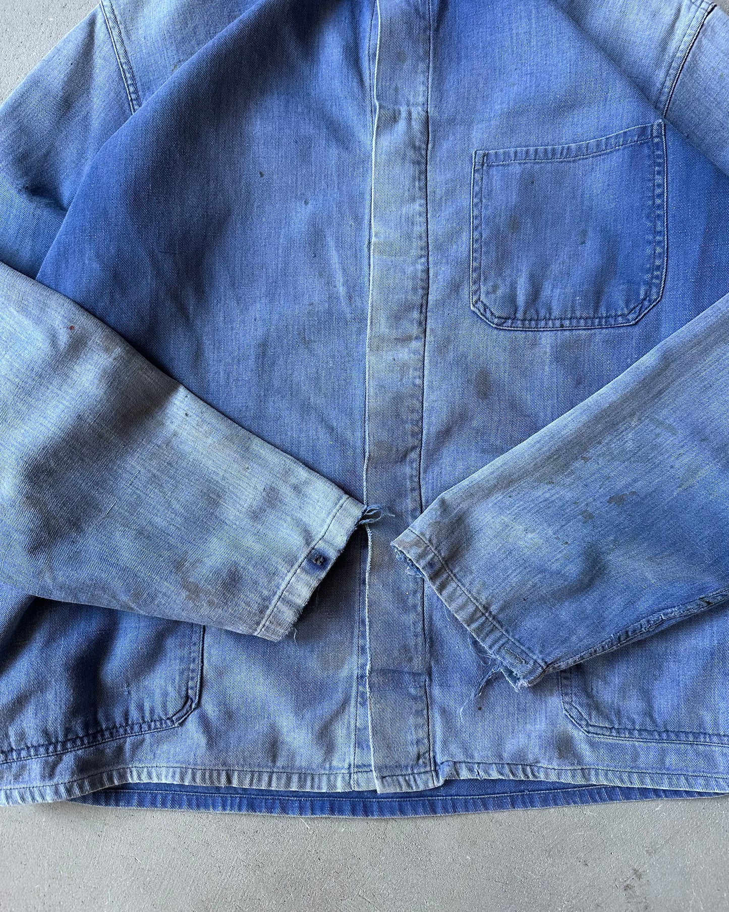 1970s - Distressed Blue Euro Chore - XS/S