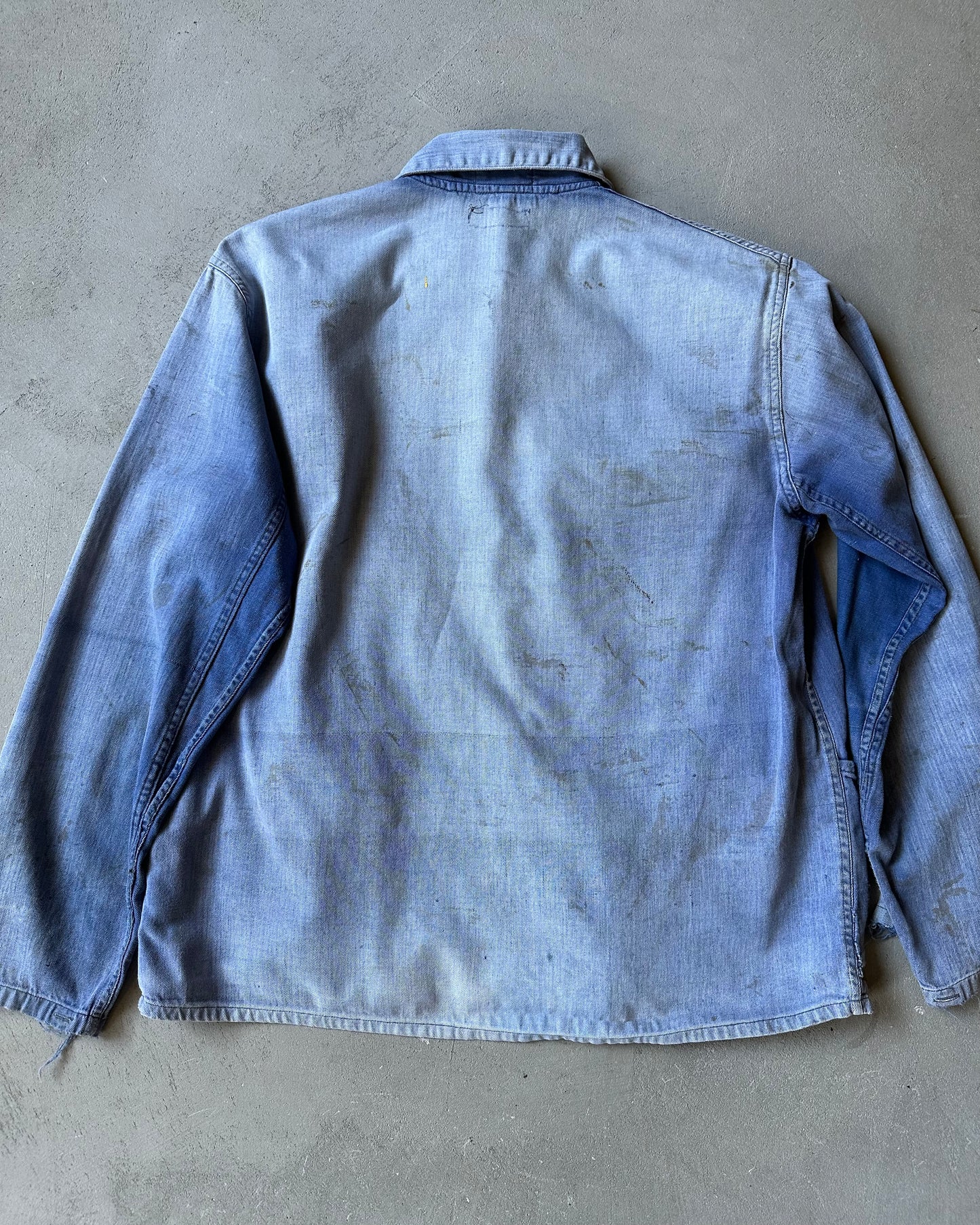 1970s - Distressed Blue Euro Chore - XS/S
