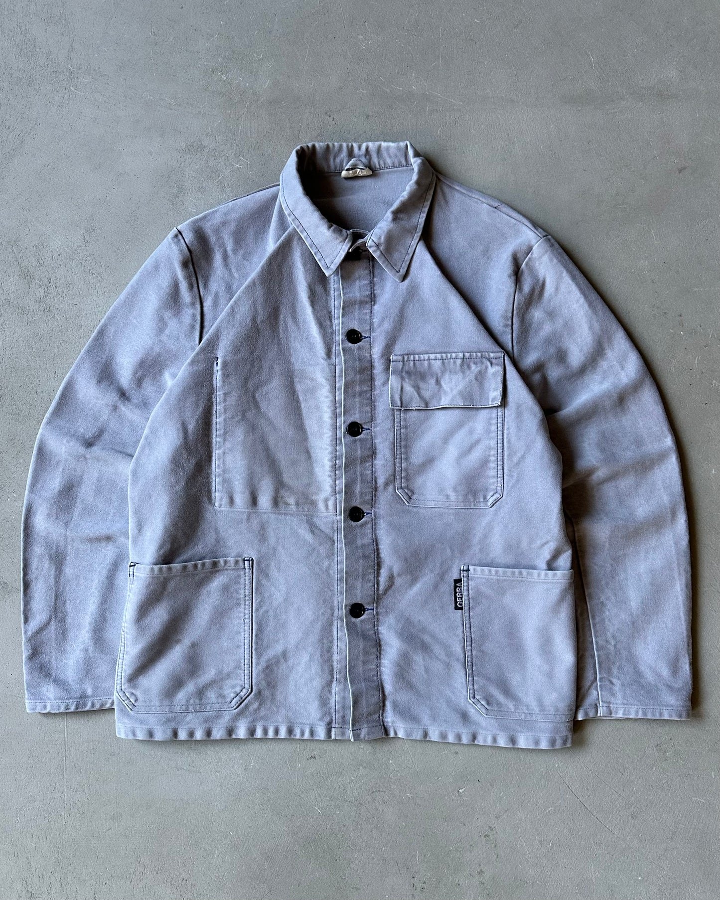 1980s - Grey Moleskin Euro Chore - M/L