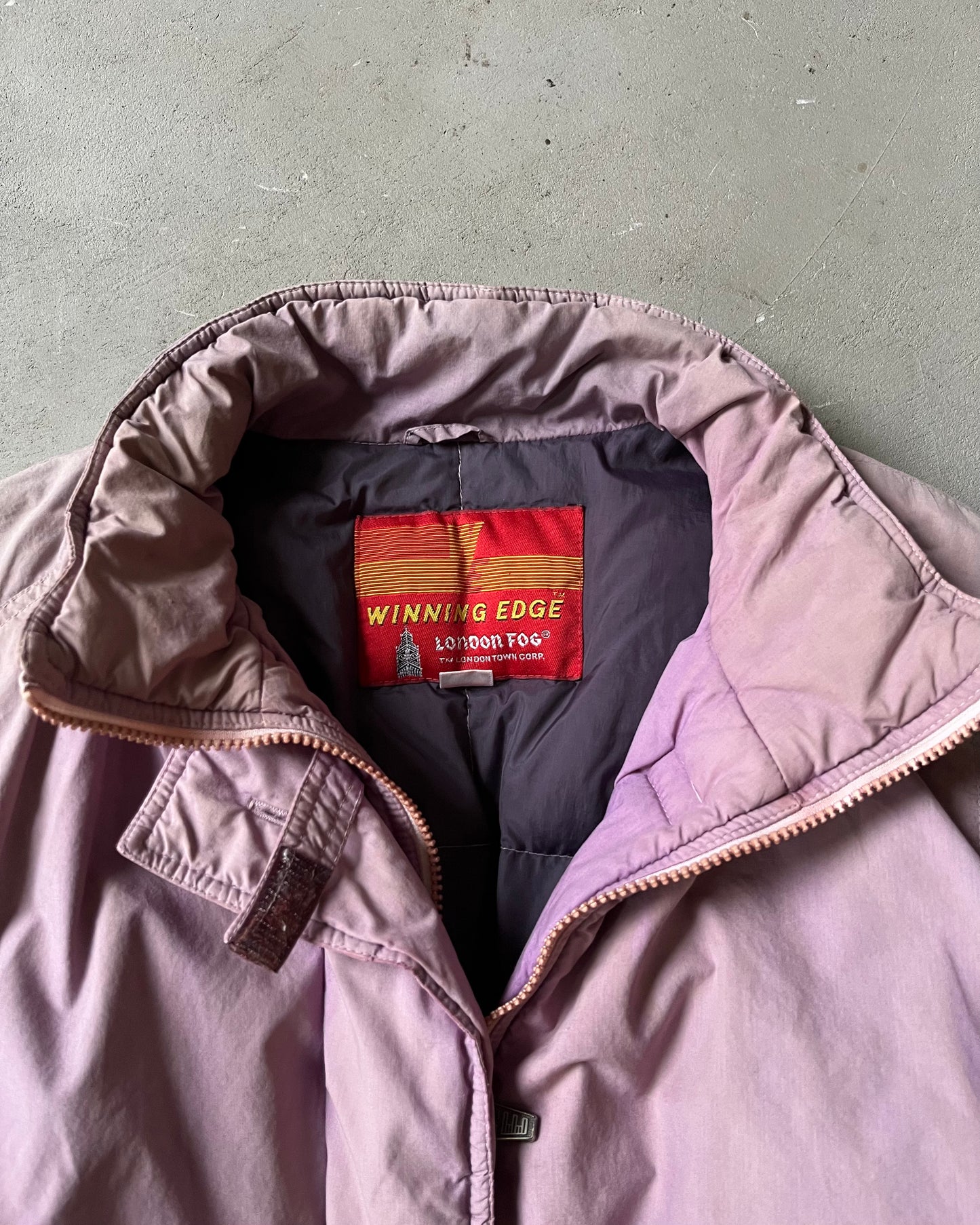 1990s - Faded Lilac Puffer Women's Jacket - (W)M