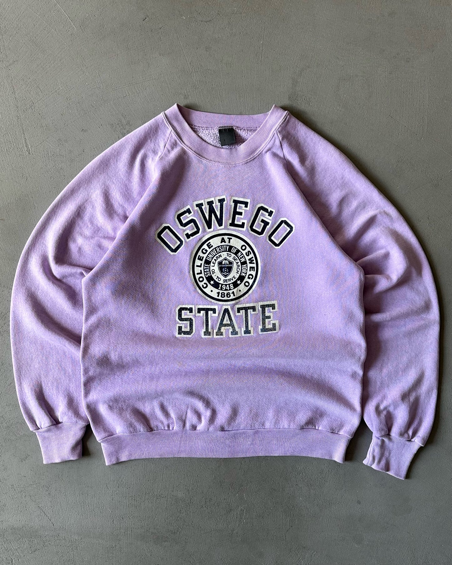 1980s - Lilac Oswego State Crewneck - XS