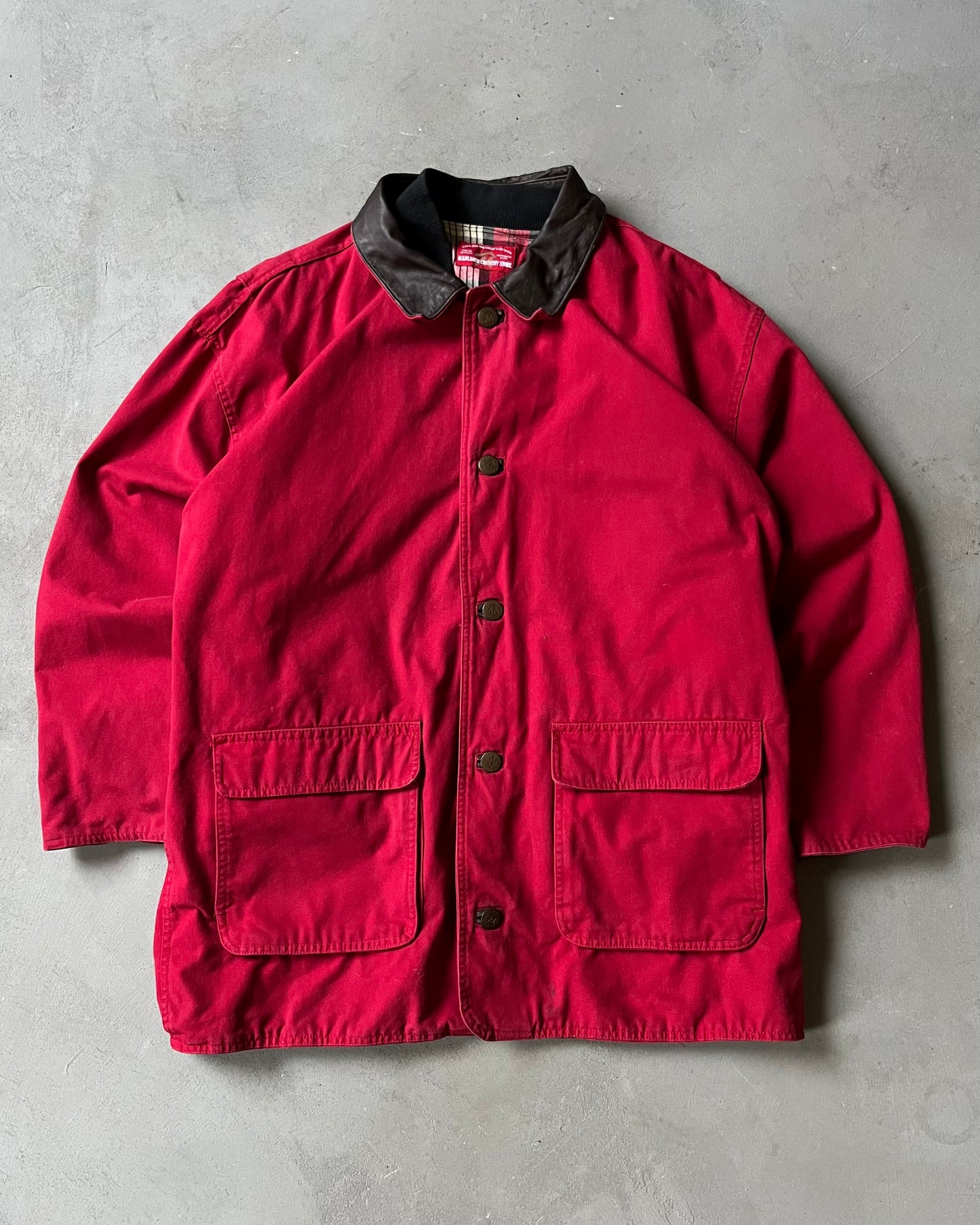 1980s - Red Marlboro Barn Coat - XL