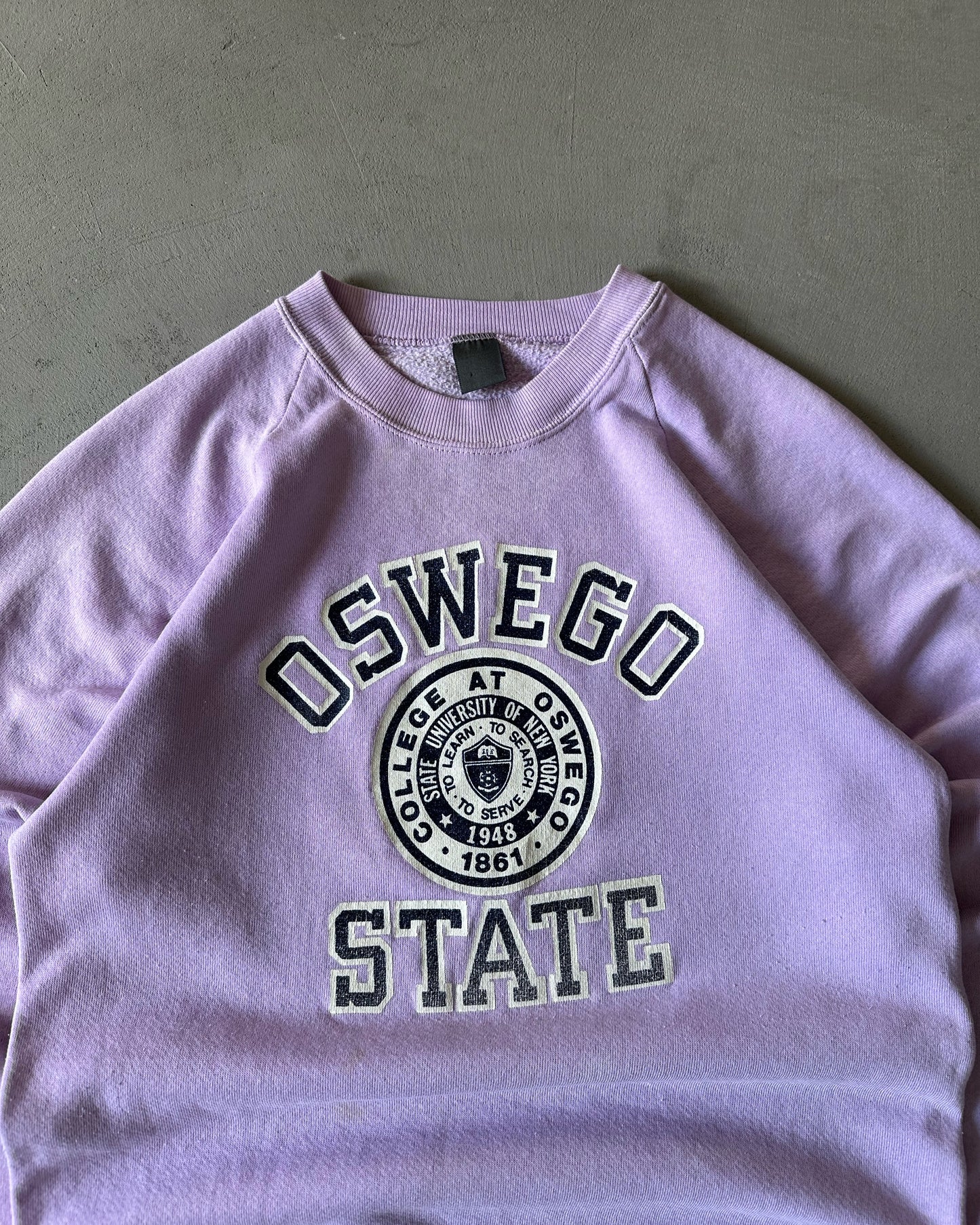 1980s - Lilac Oswego State Crewneck - XS