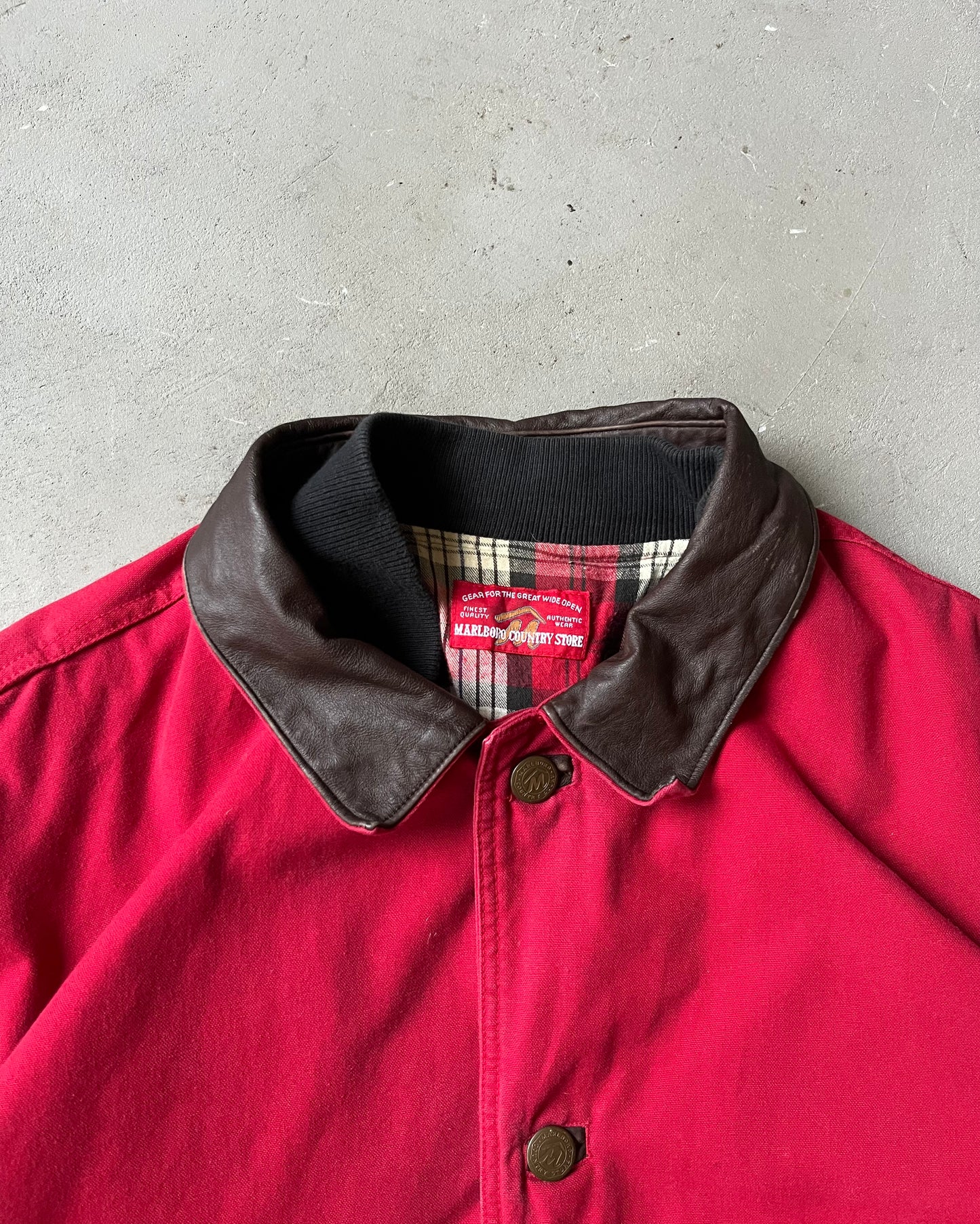 1980s - Red Marlboro Barn Coat - XL