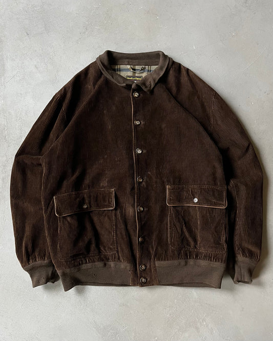 1990s - Brown Corduroy Italian Jacket - XL/XXL