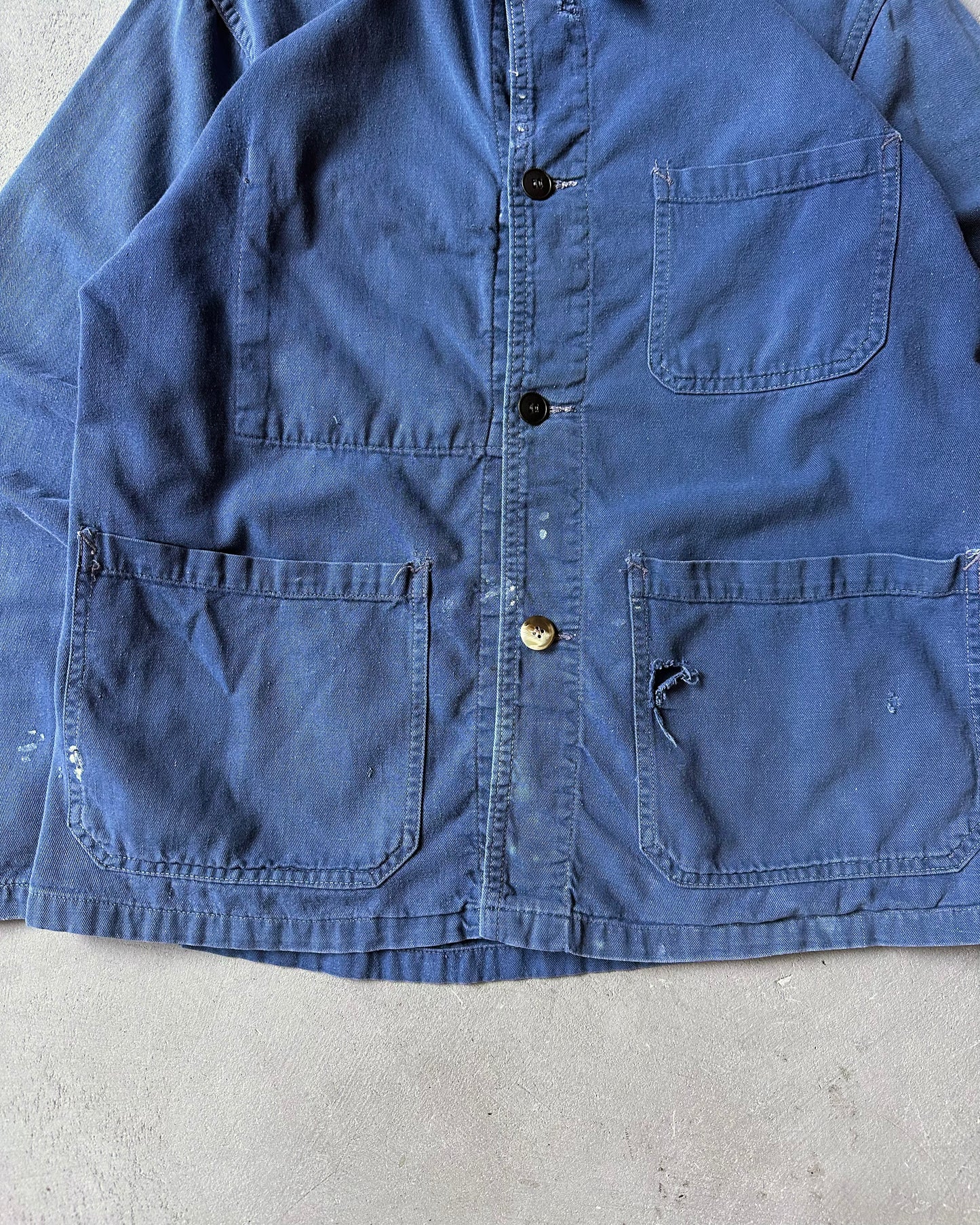 1960s - Distressed Blue Euro Chore - XS/S