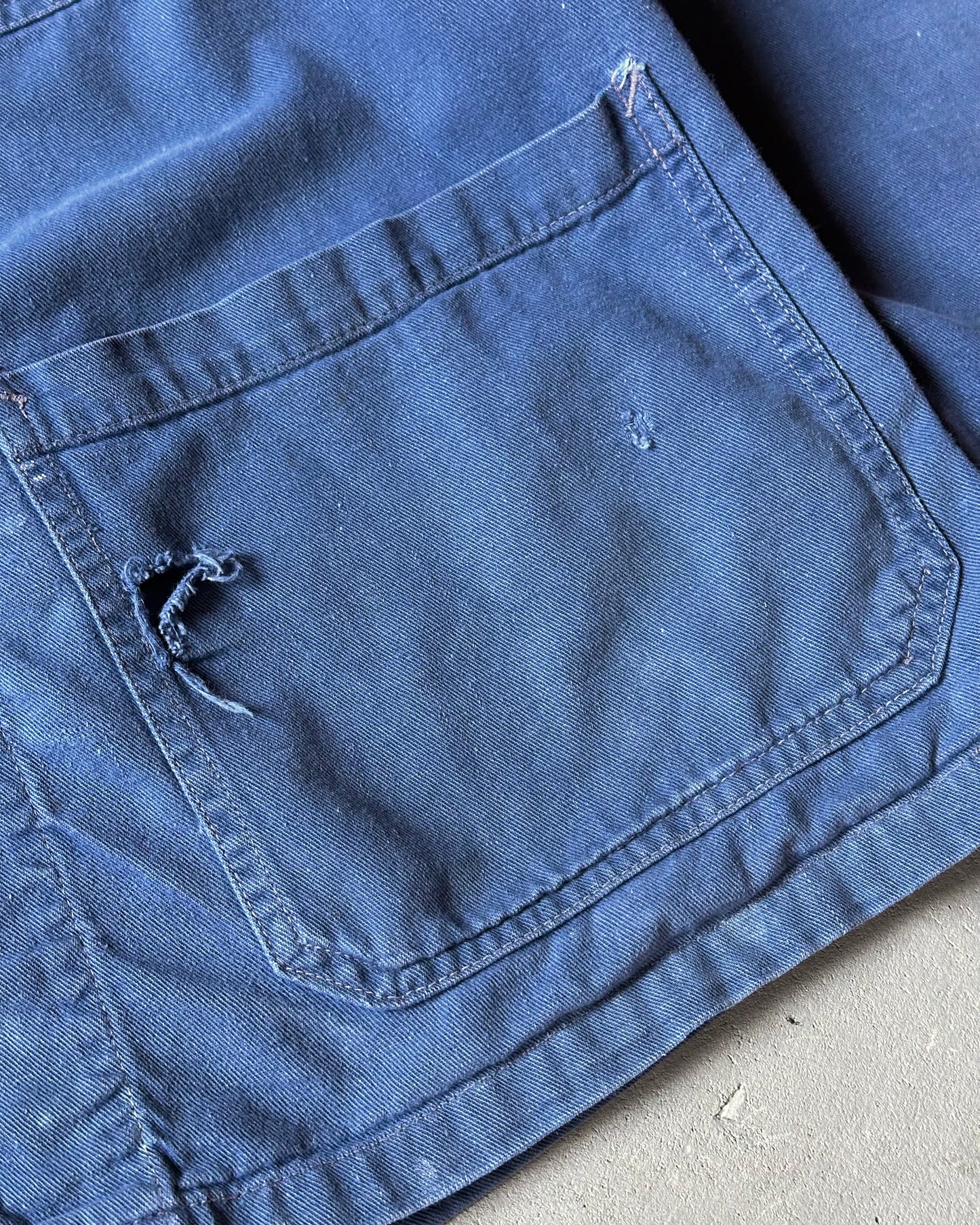1960s - Distressed Blue Euro Chore - XS/S