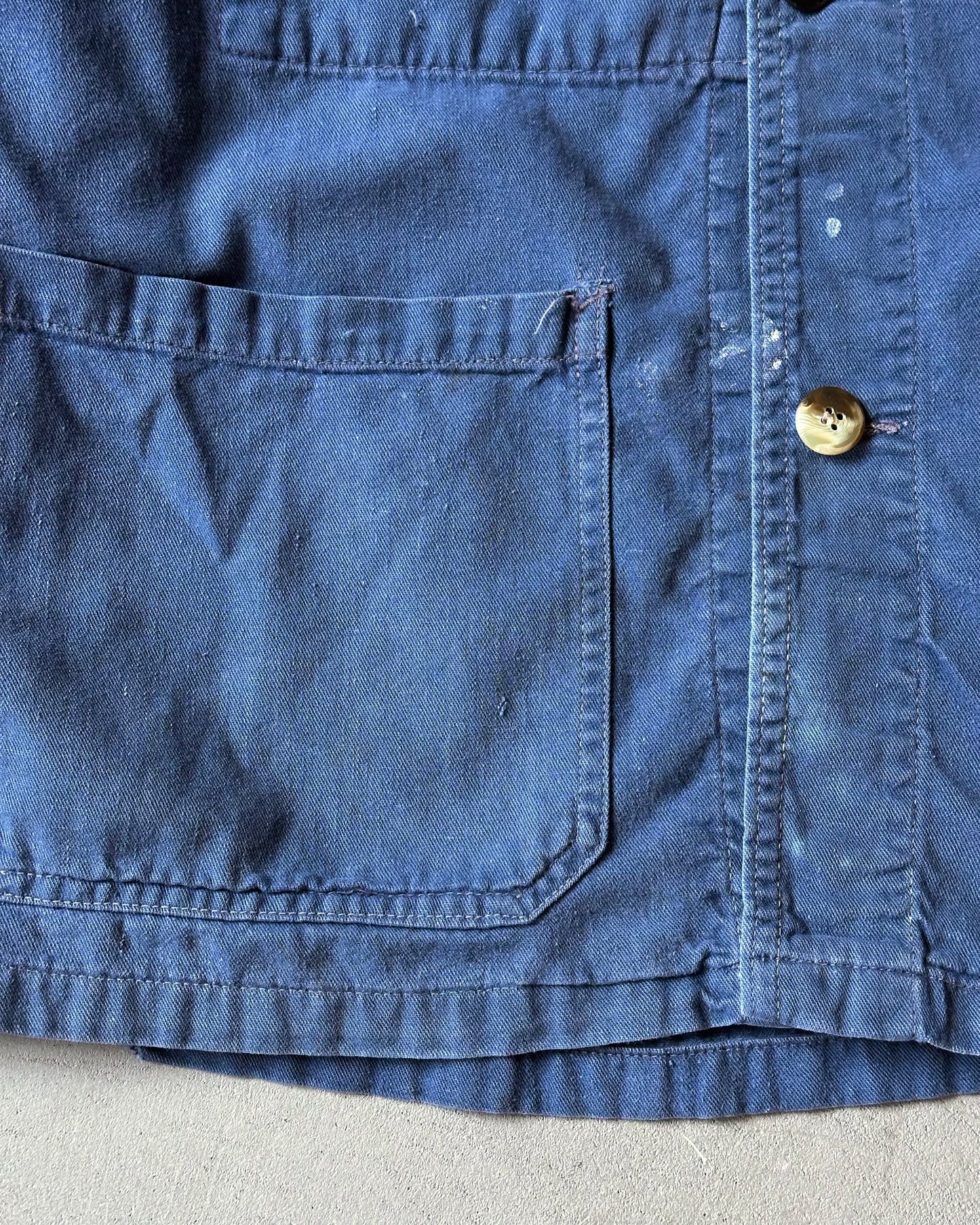 1960s - Distressed Blue Euro Chore - XS/S