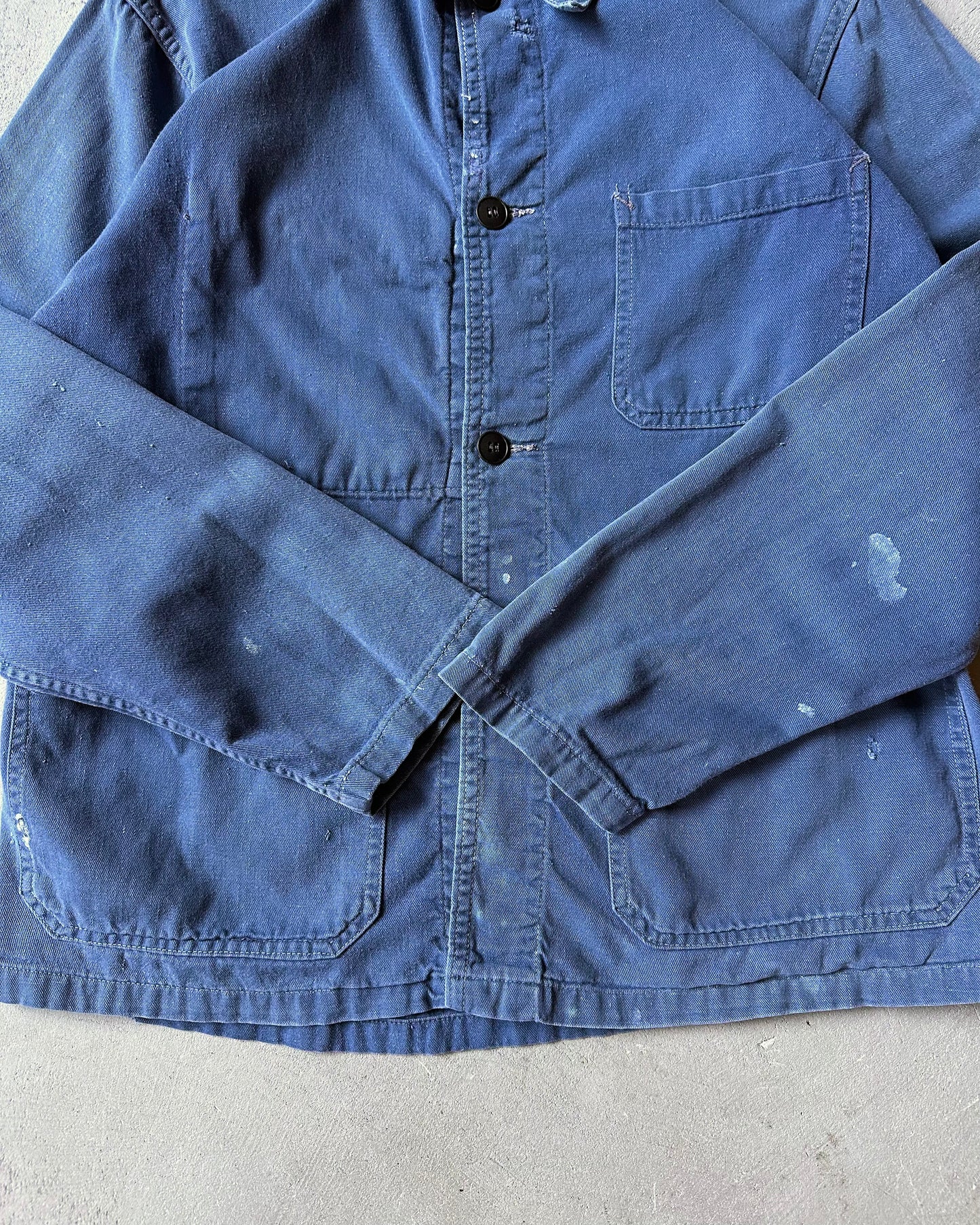 1960s - Distressed Blue Euro Chore - XS/S