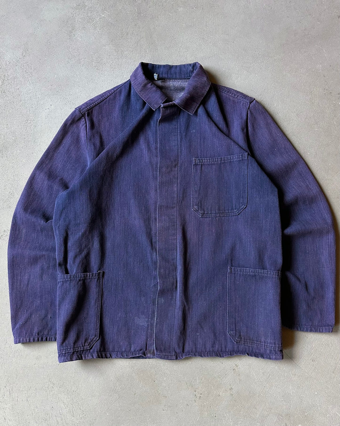 1970s - Faded Denim Euro Chore - S/M