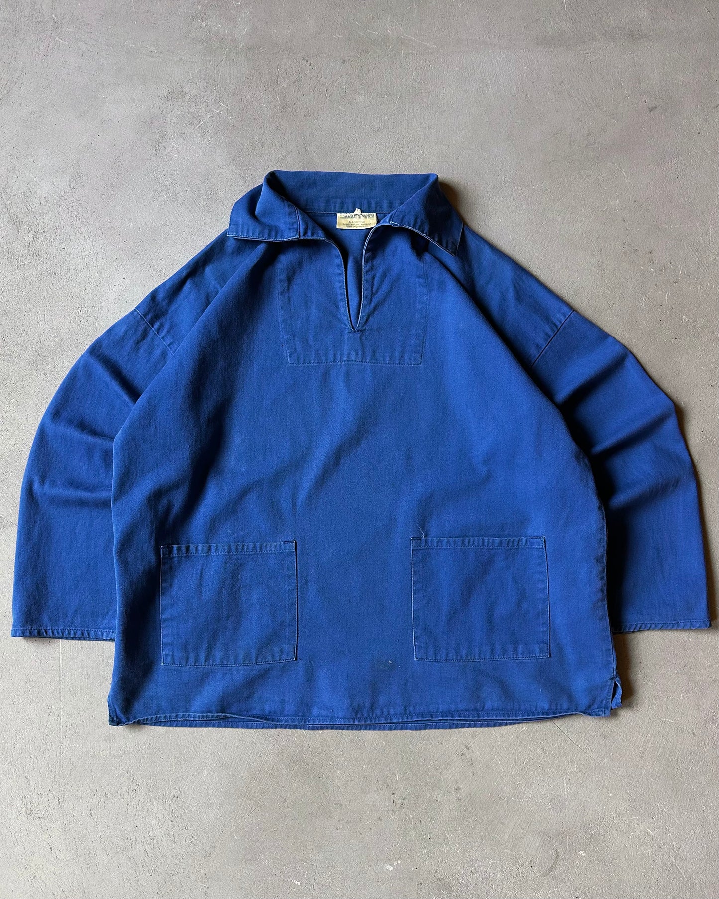 1970s - Blue Fisherman Overshirt - M