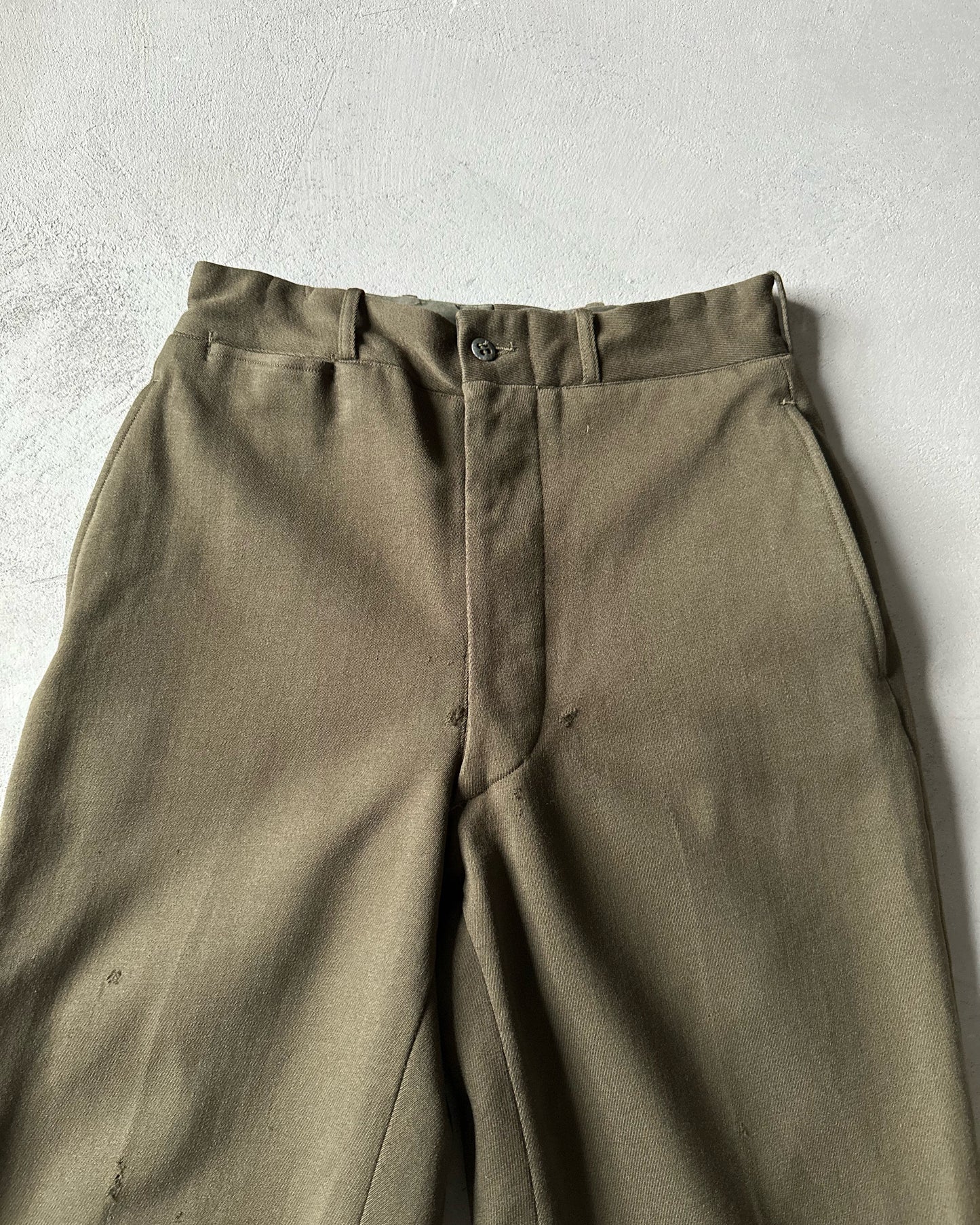 1960s - Khaki Military Trousers - 25x27