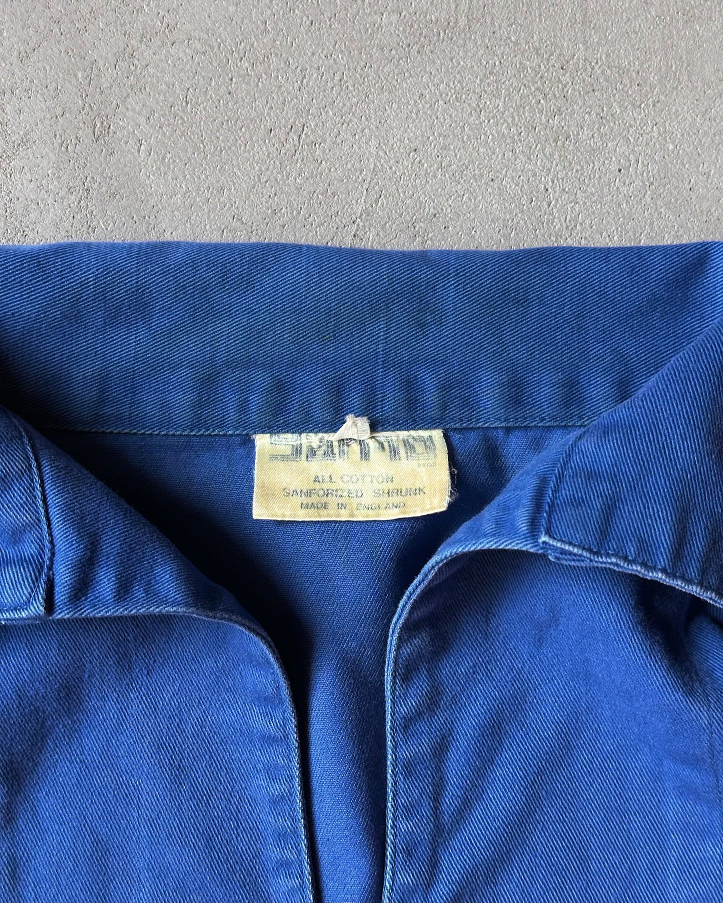 1970s - Blue Fisherman Overshirt - M