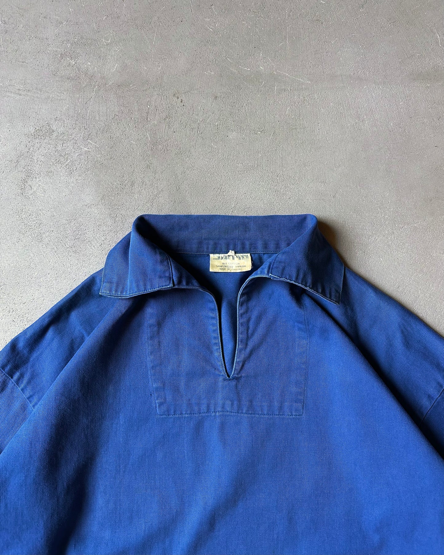 1970s - Blue Fisherman Overshirt - M