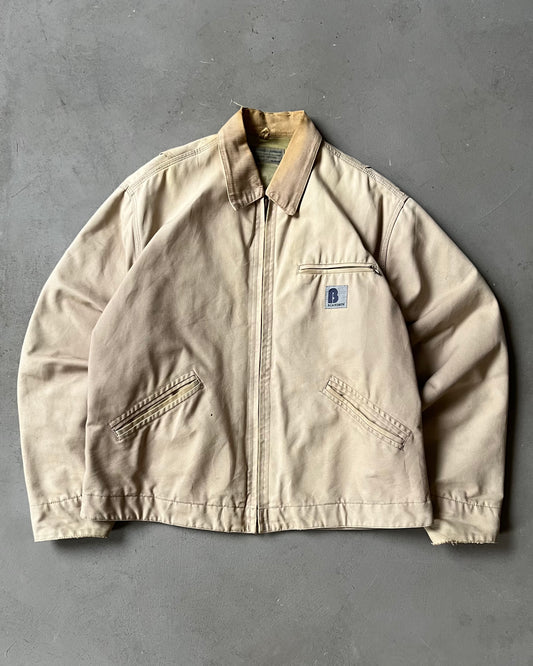 1990s - Distressed Beige Blacksmith Work Jacket - L