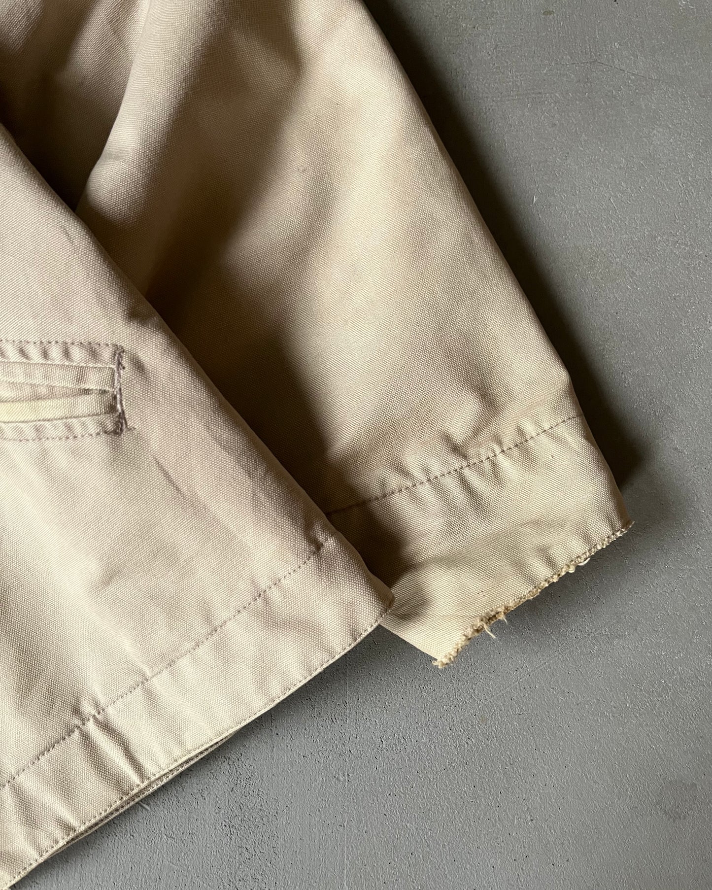 1990s - Distressed Beige Blacksmith Work Jacket - L