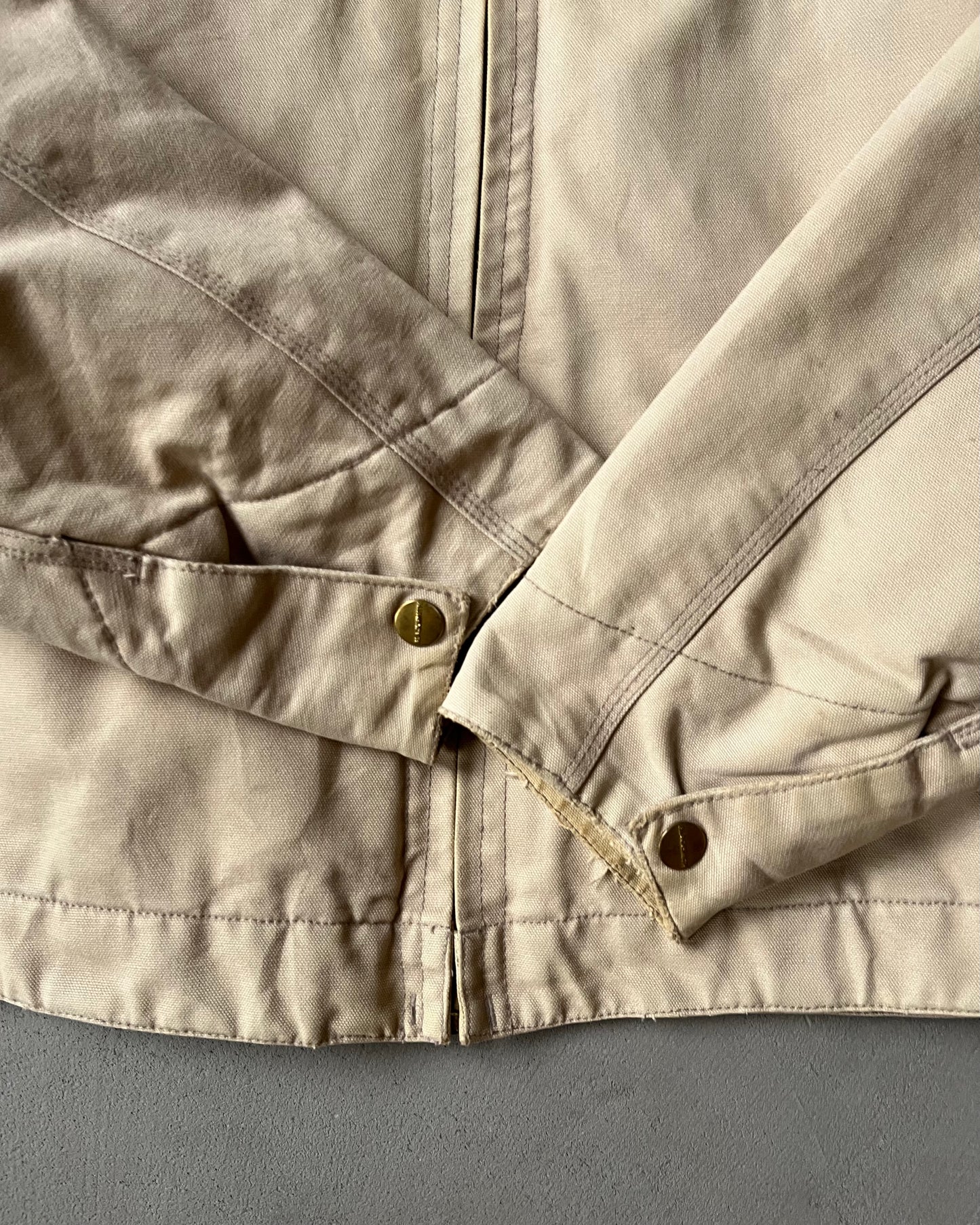 1990s - Distressed Beige Blacksmith Work Jacket - L