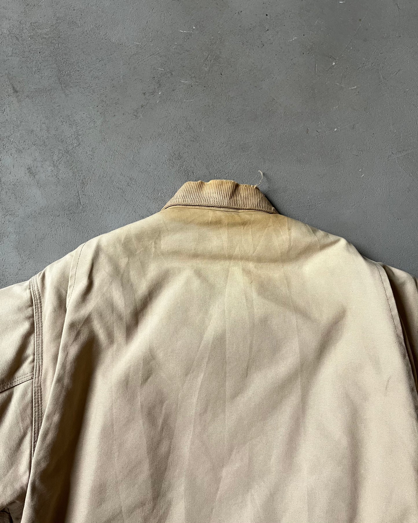 1990s - Distressed Beige Blacksmith Work Jacket - L