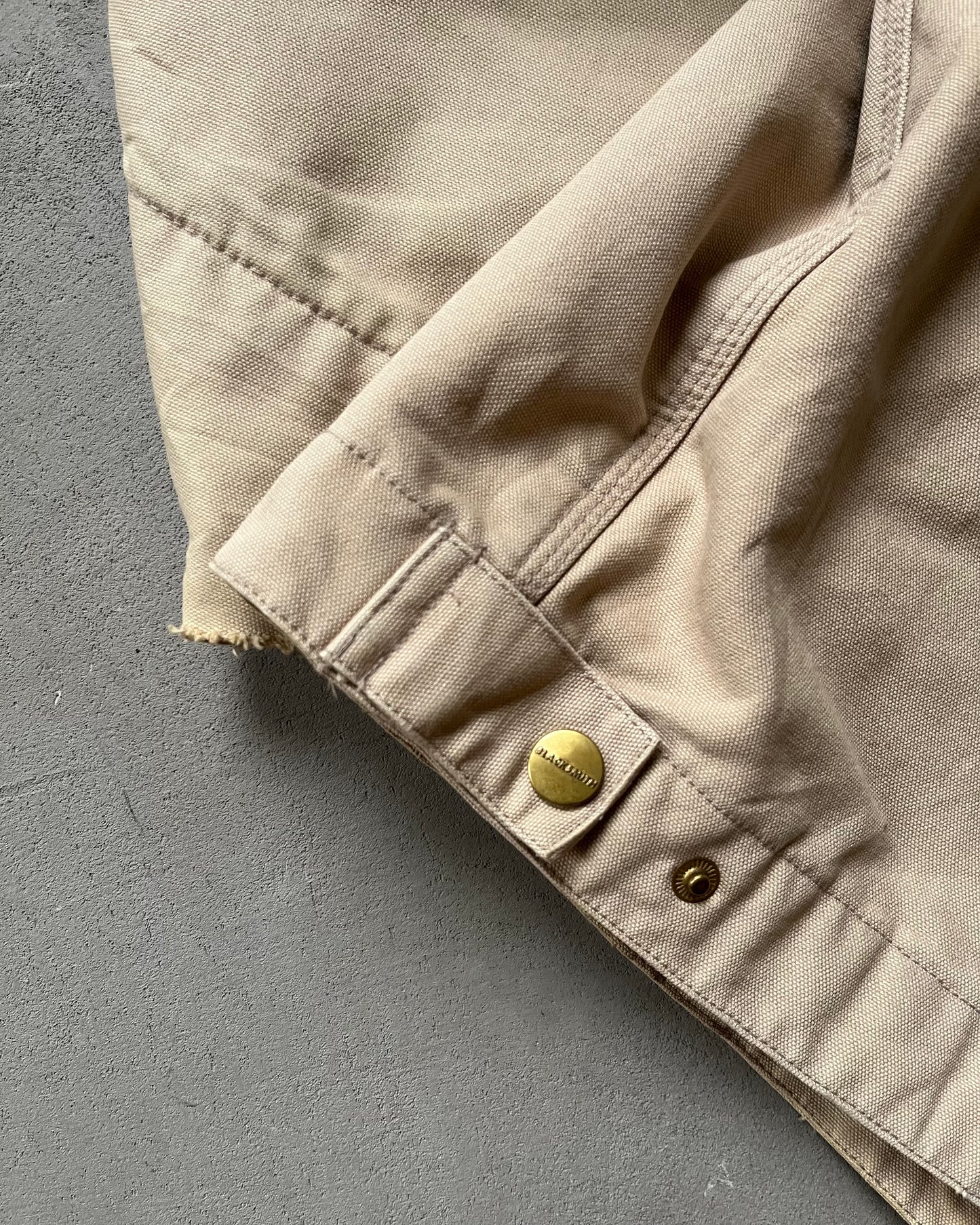 1990s - Distressed Beige Blacksmith Work Jacket - L