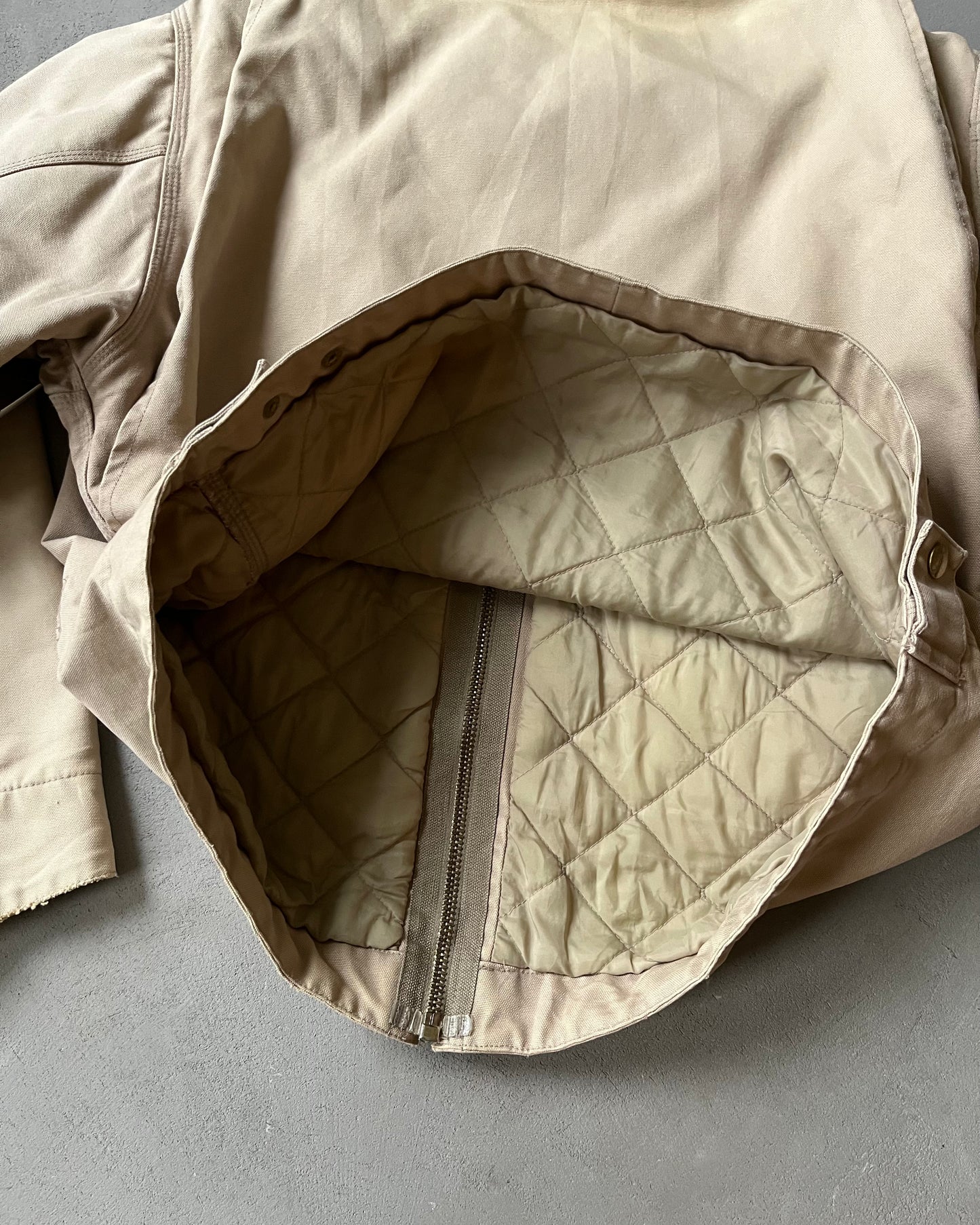 1990s - Distressed Beige Blacksmith Work Jacket - L