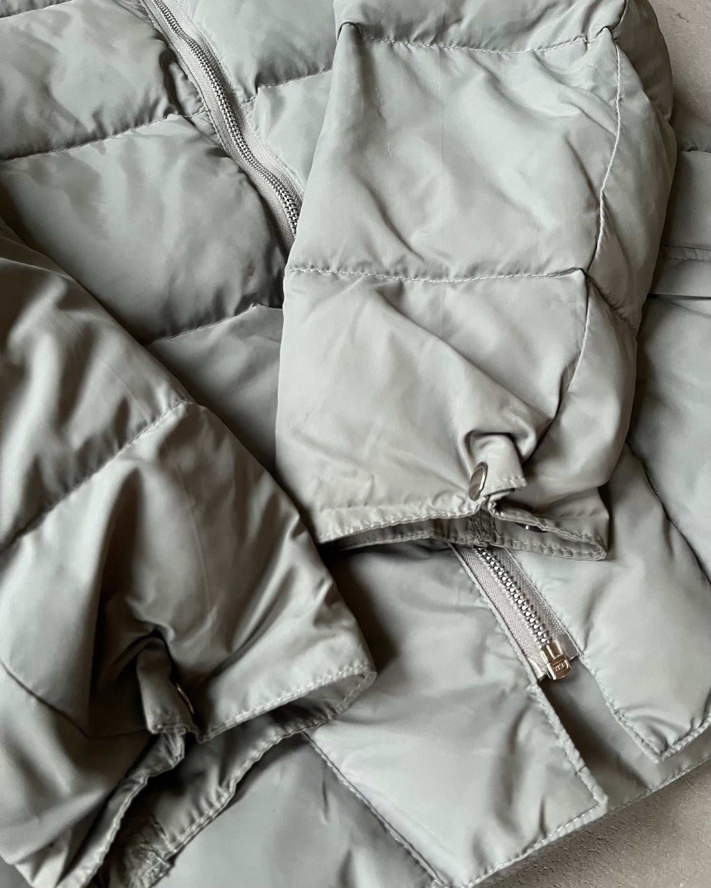 1970s - Grey Down Puffer Jacket - M