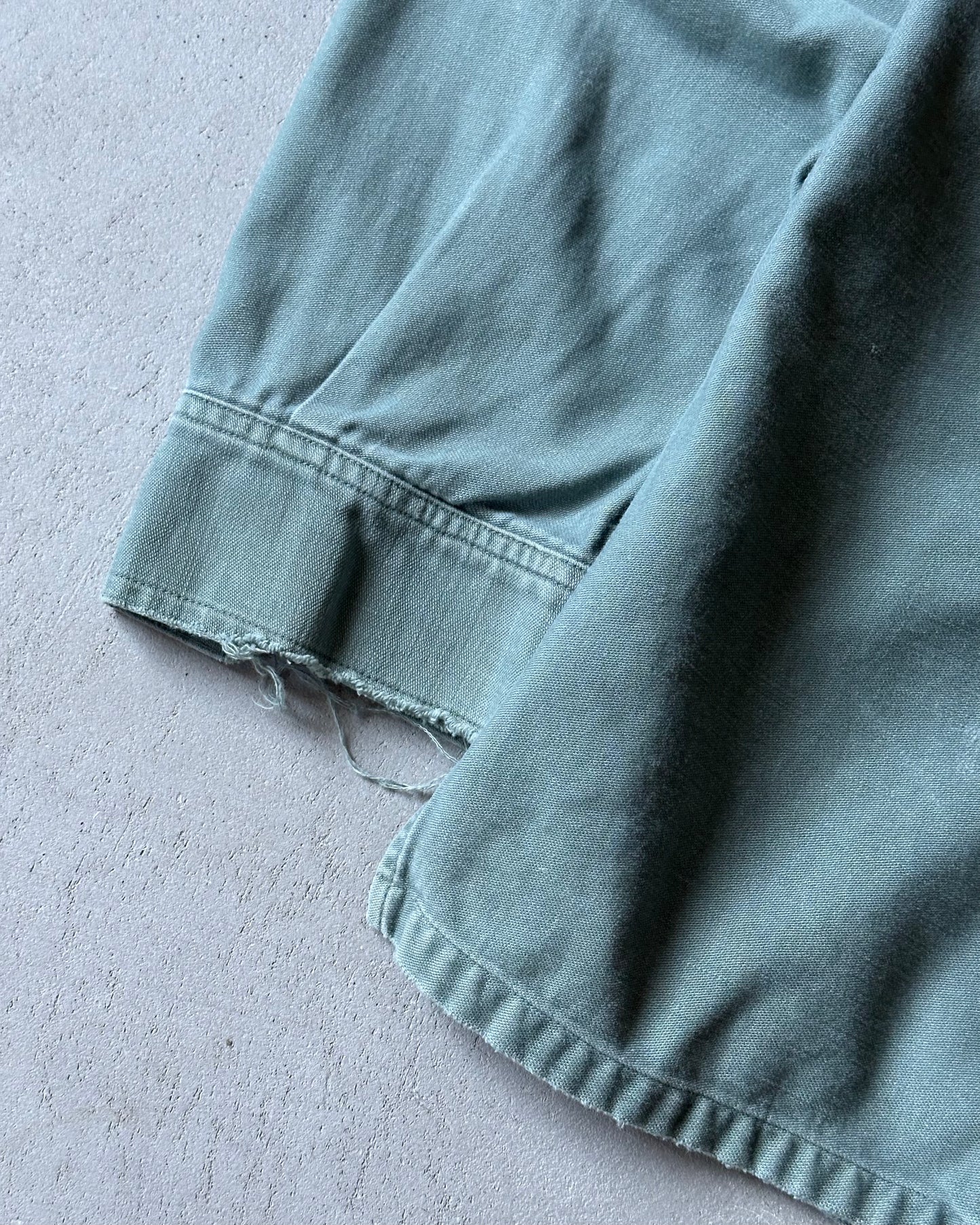 1970s - Distressed Green Military Shirt - S