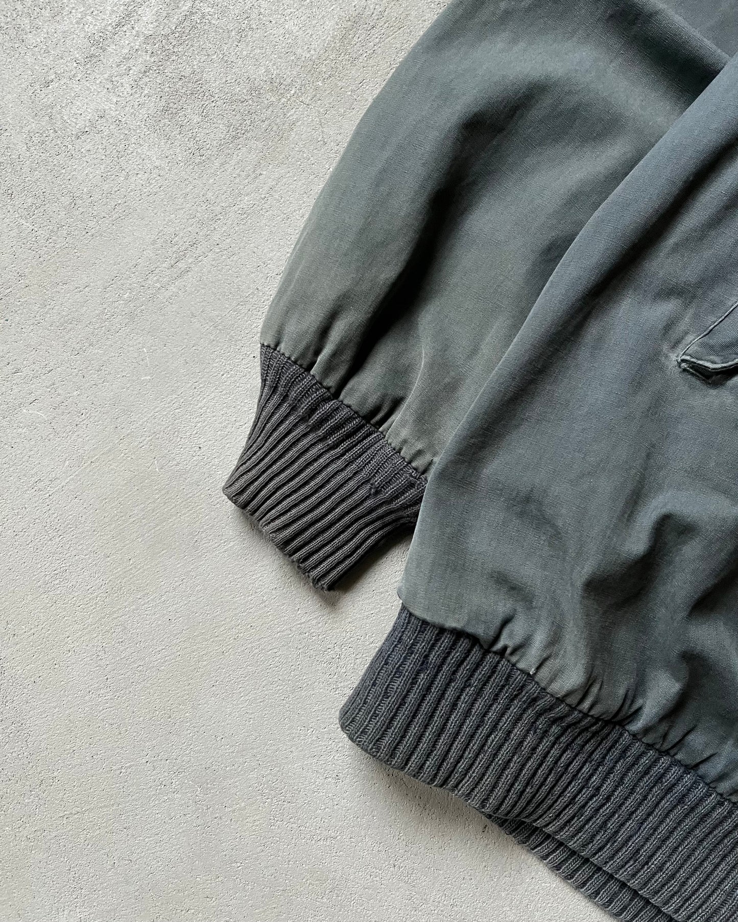 1960s - Distressed Charcoal Gaudio's Chainstitch Jacket - L