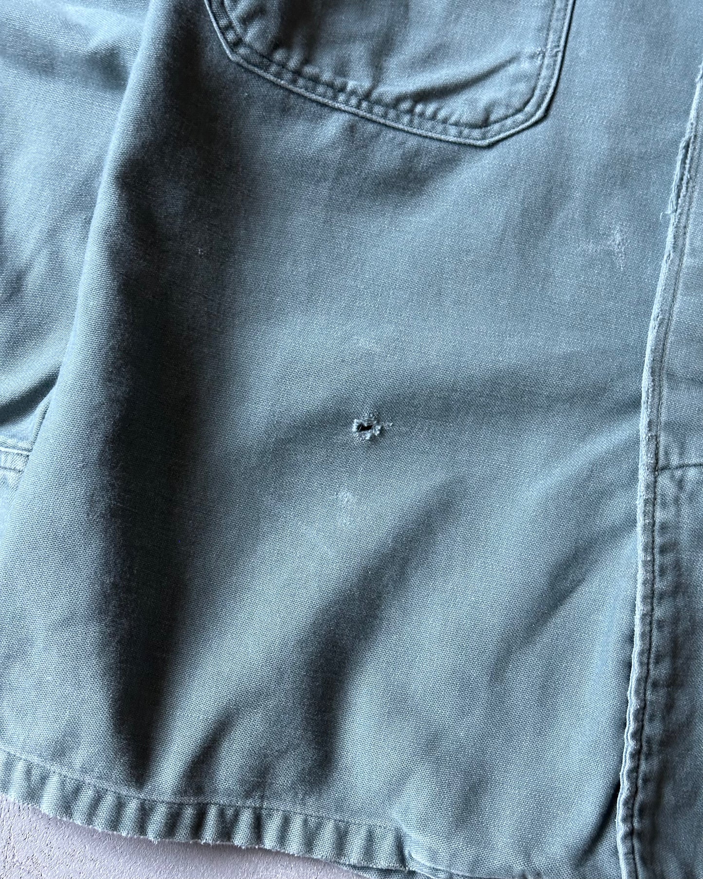 1970s - Distressed Green Military Shirt - S