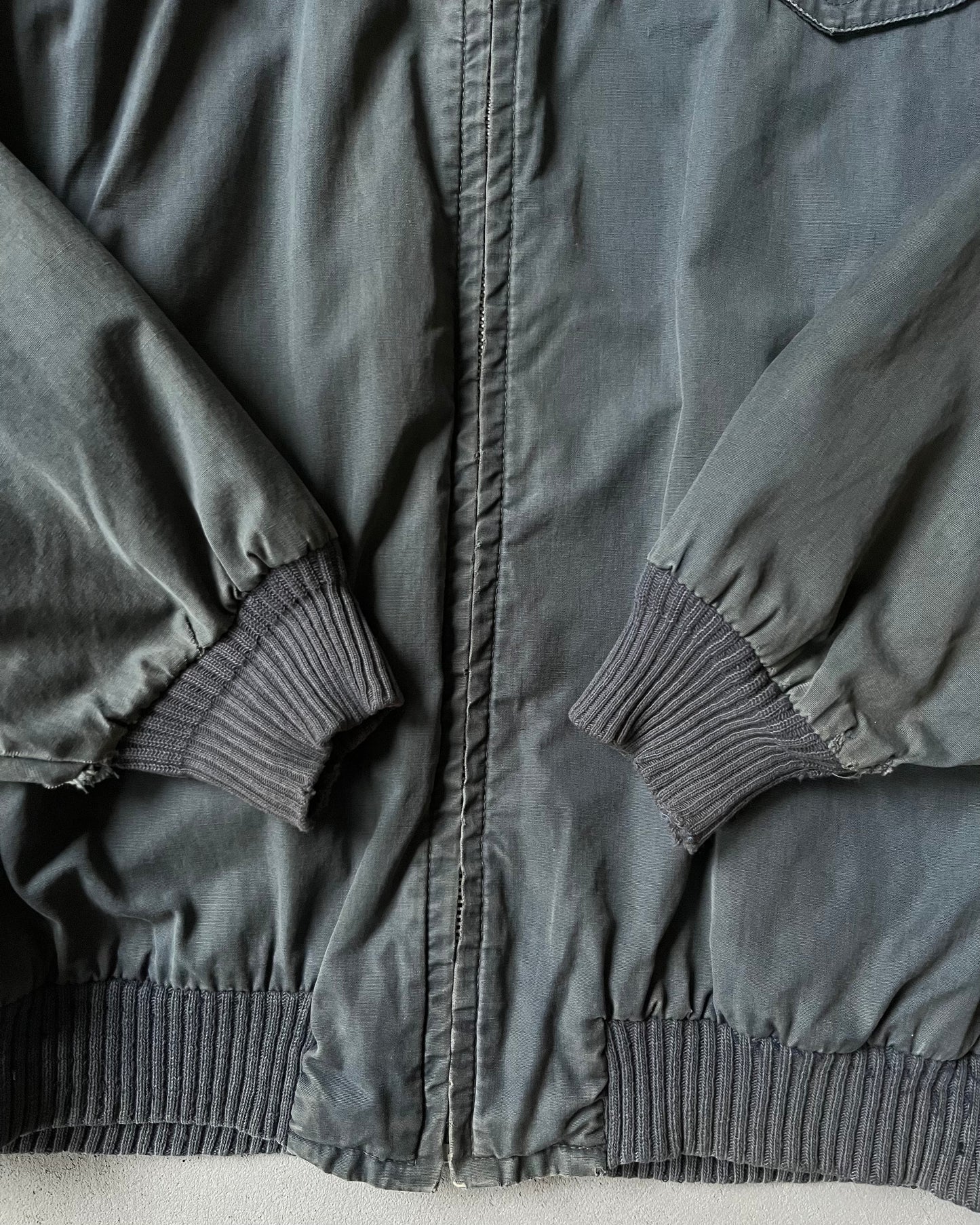 1960s - Distressed Charcoal Gaudio's Chainstitch Jacket - L