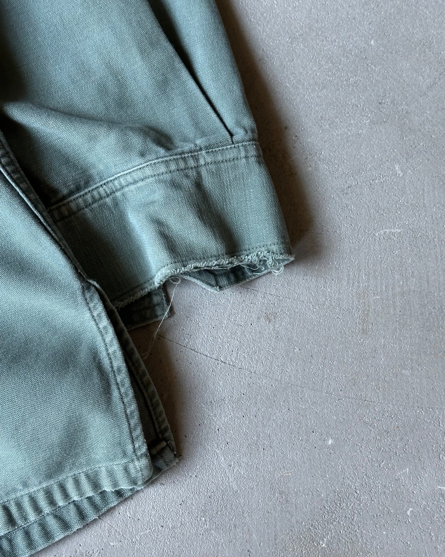 1970s - Distressed Green Military Shirt - S